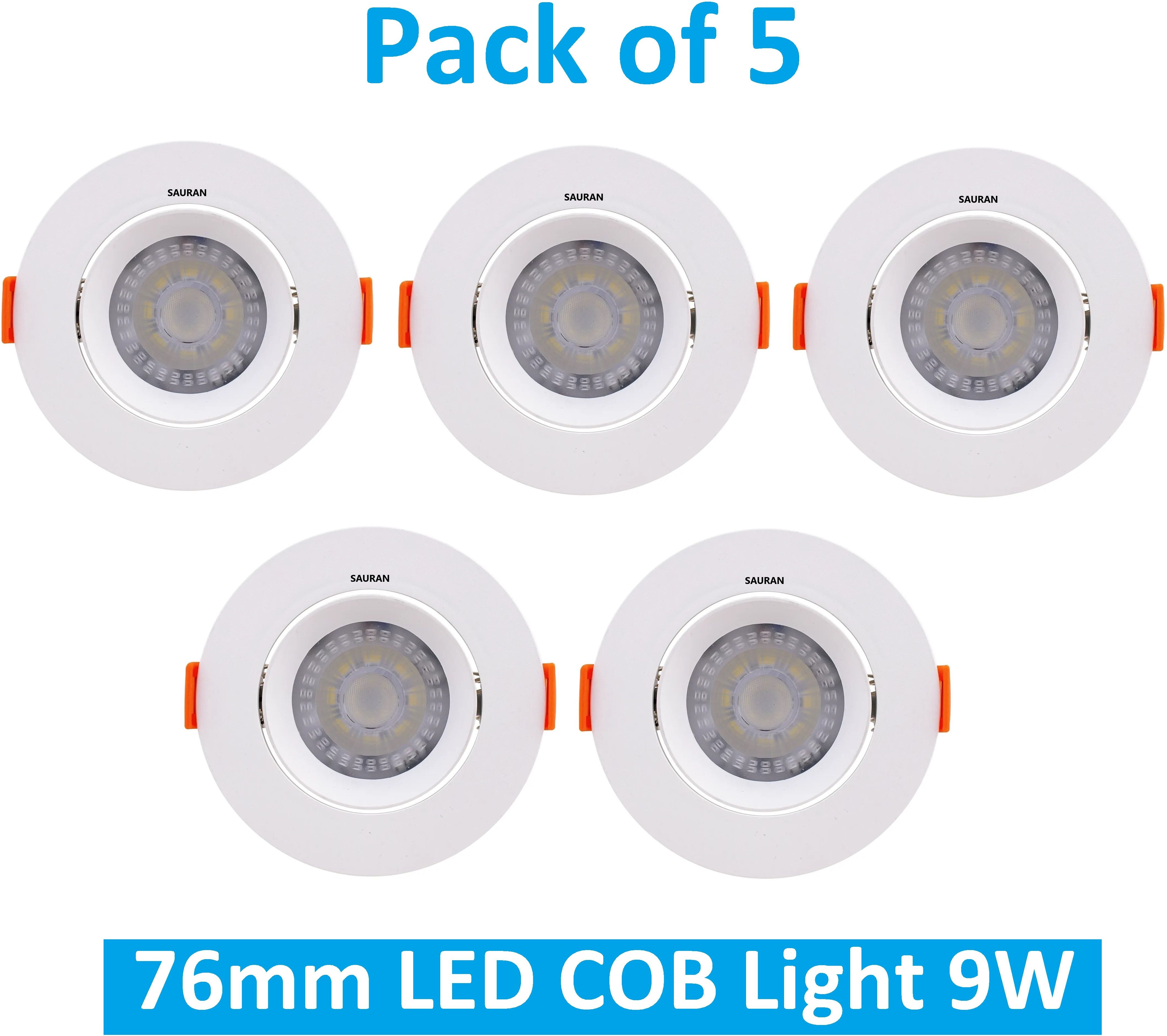 Pack of 5 76mm LED COB Pure White Light 9W LEC19.3 (With Warranty) Ceiling Light Ceiling Lamp-image-24