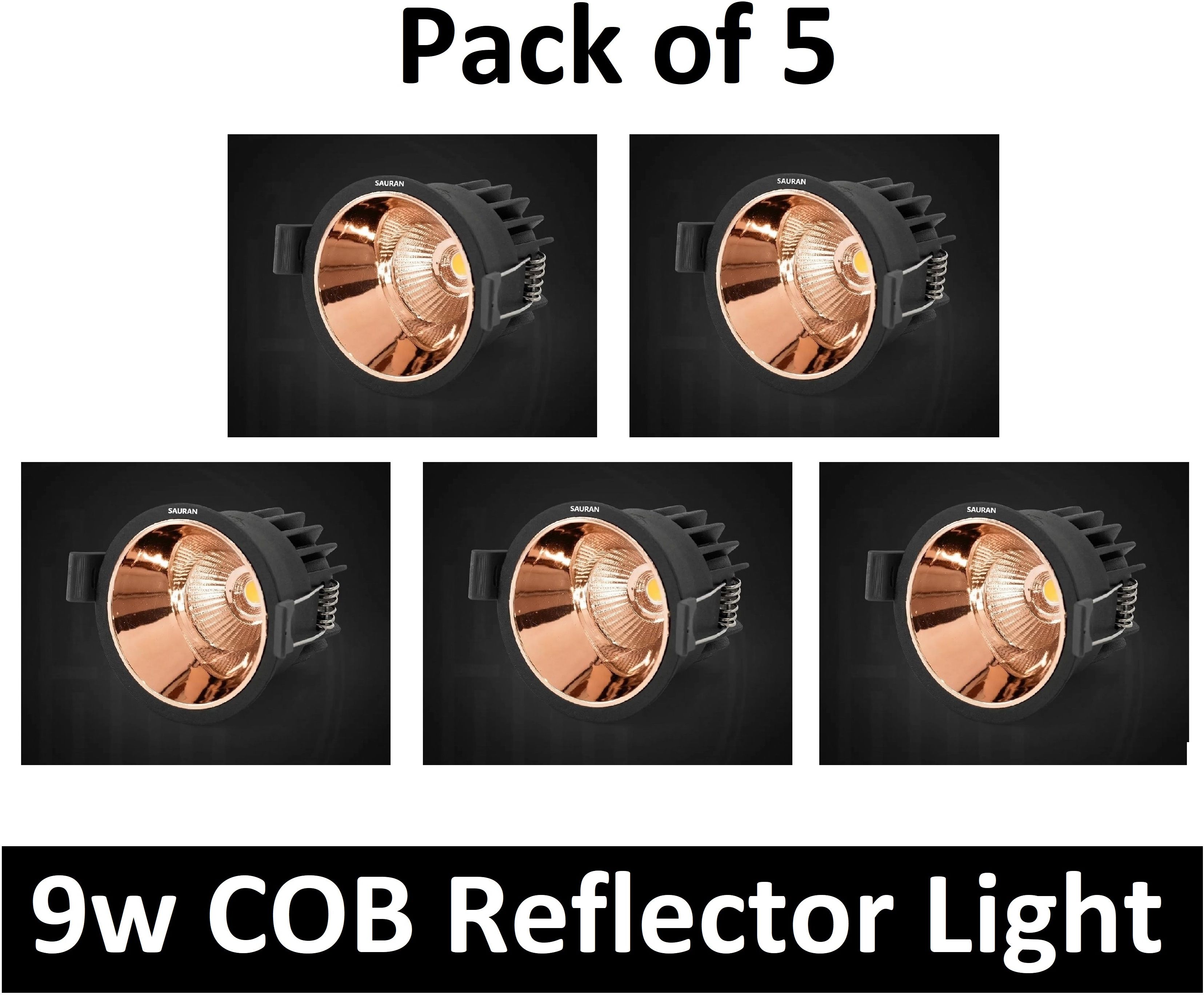 sauran Pack of 5 COB Reflector 9w LED Ceiling Light for Outdoor With Warrnty (CRL5.3) Recessed Ceiling Light Ceiling Lamp-picture-10