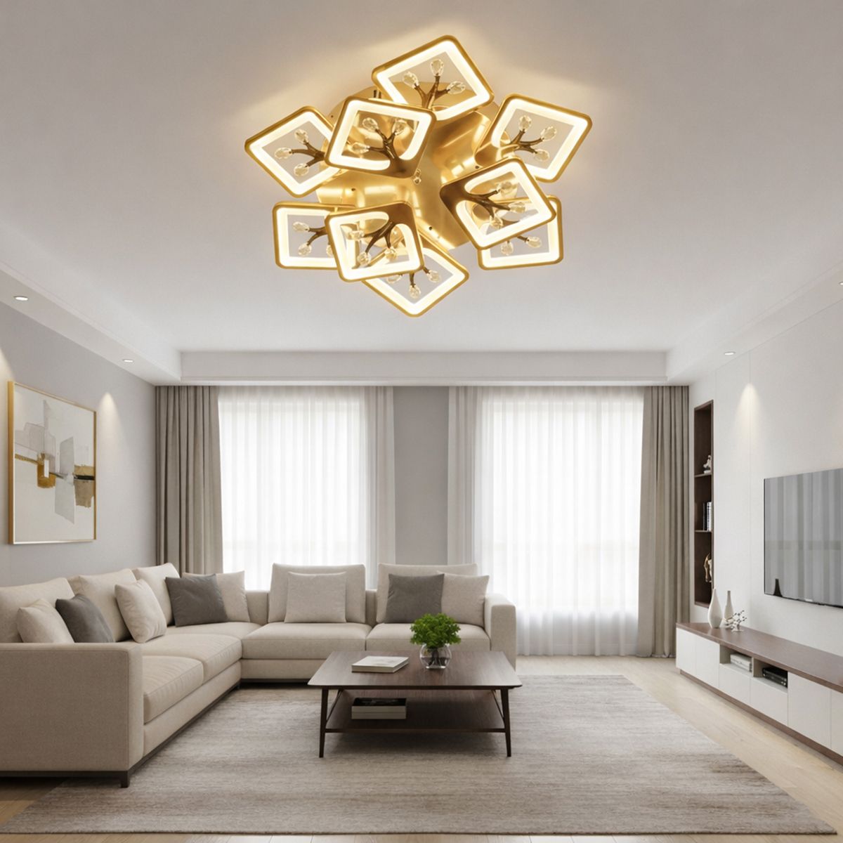 Eve Hanger jhumerRemote control and Bluetooth speaker inbuilt Chandelier Ceiling Lamp