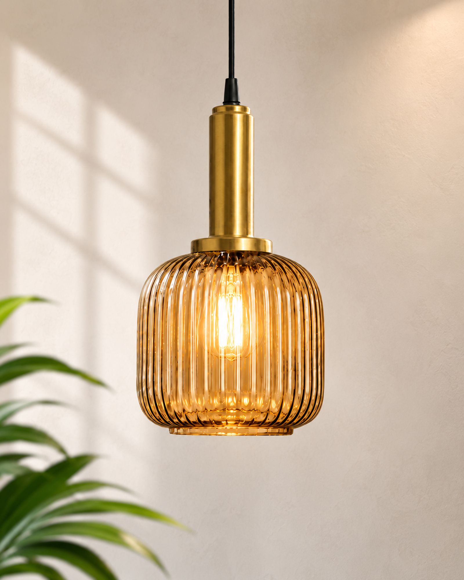 Glass Pendant Light, Antique Brass Hanging Lamp for Dinning, Kitchen Pendant Lamp Ceiling Lamp-image-4