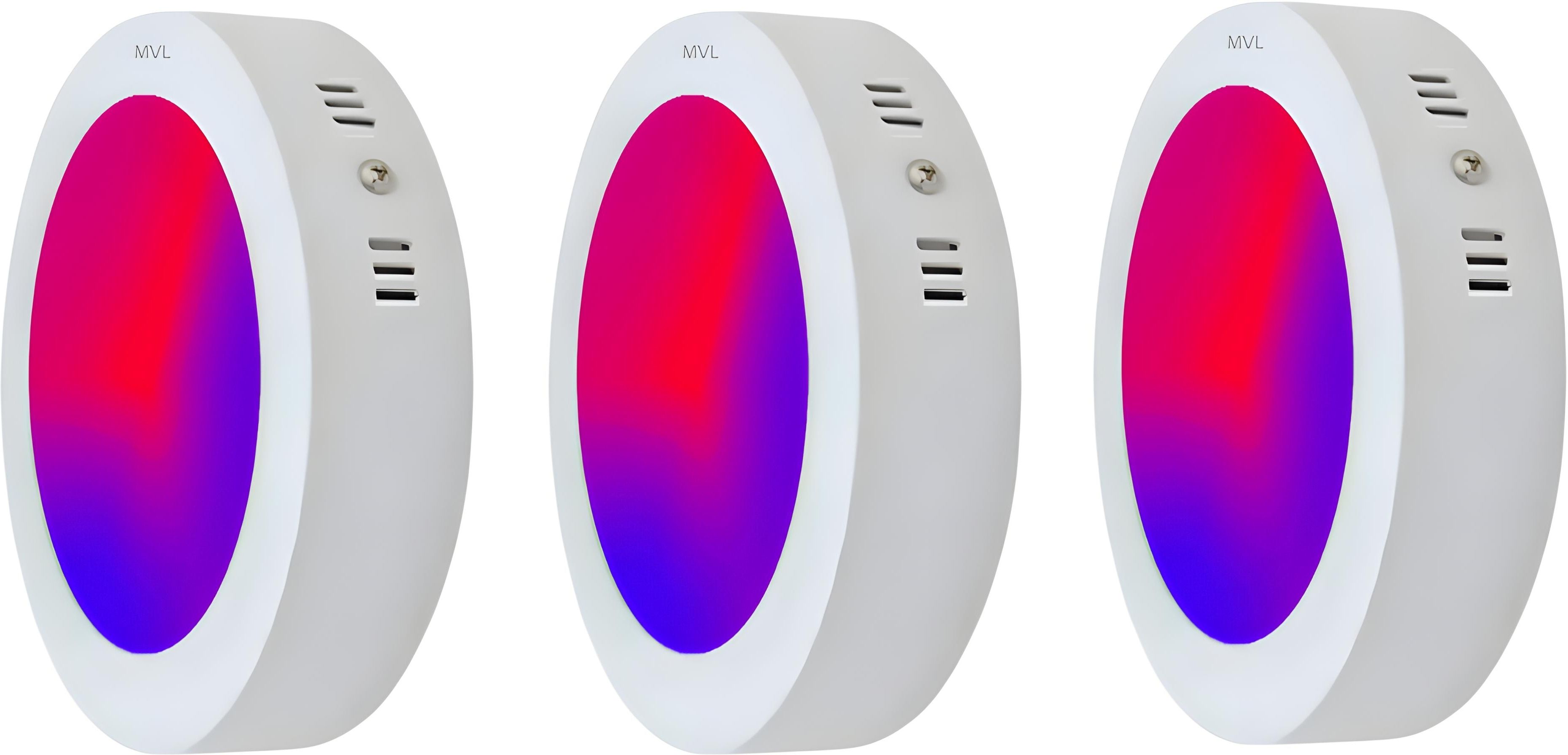 9W 3-in-1 Multicoloure Surface panel Led Light Red Blue Pink pack of 3 Ceiling Light Ceiling Lamp