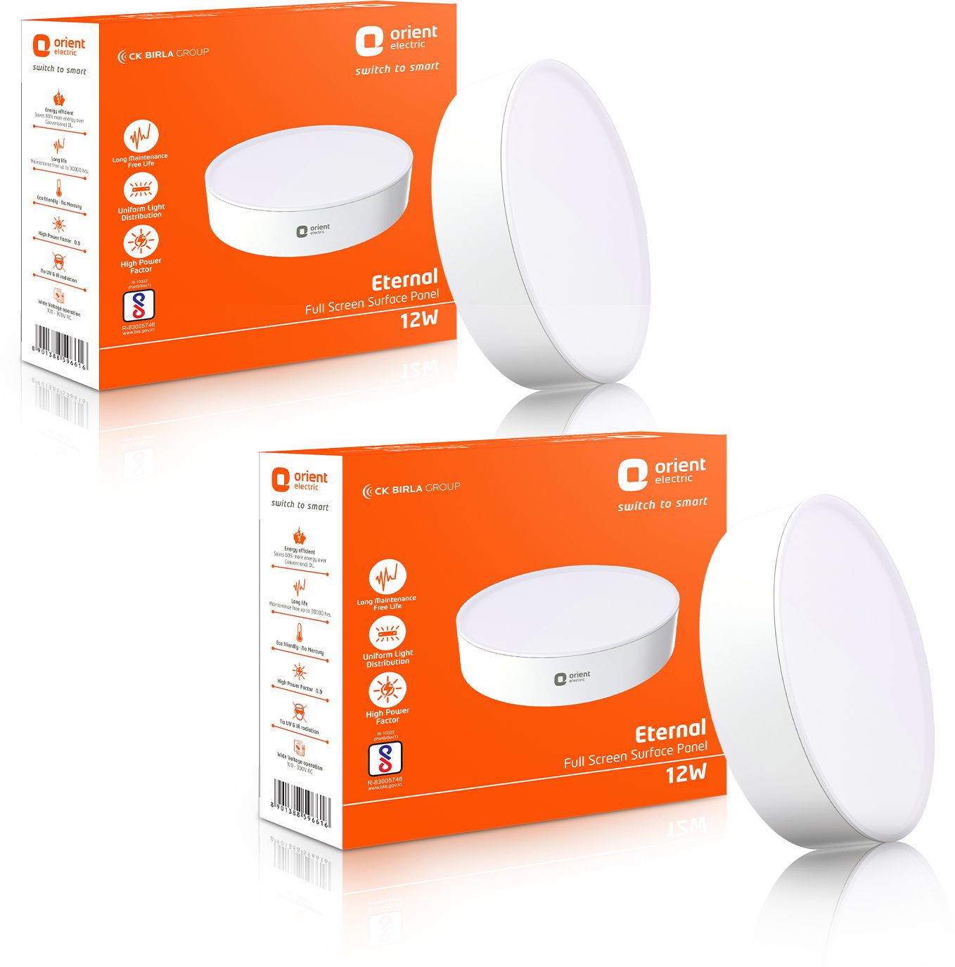 orient electric Full Screen Surface Panel 12W - Warm White Surface Ceiling Light Ceiling Lamp-picture-26