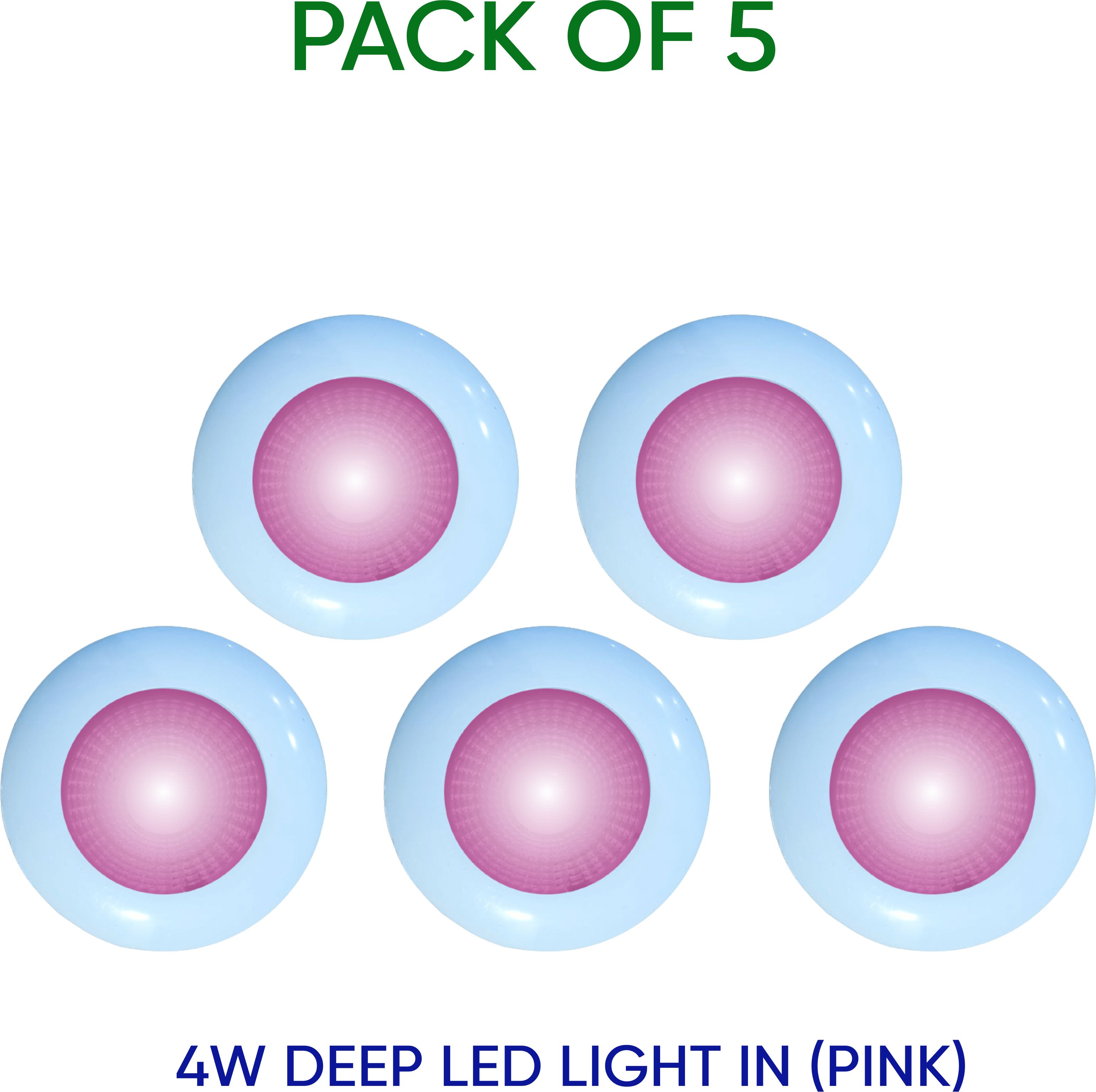 ap source 4 WATT DEEP LED CONCEALED LIGHT IN (PINK) PACK OF 5 Recessed Ceiling Light Ceiling Lamp-picture-14
