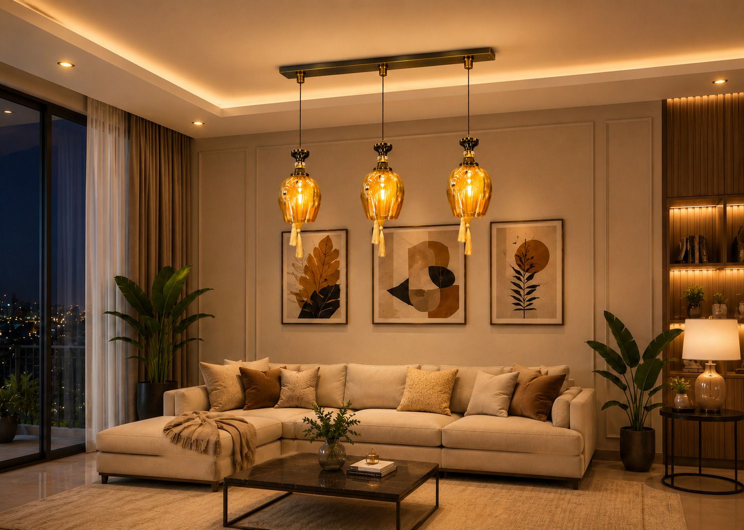 HL-614 LINEAR THALI WITH BULB Pendant Lamp Ceiling Lamp-image-19