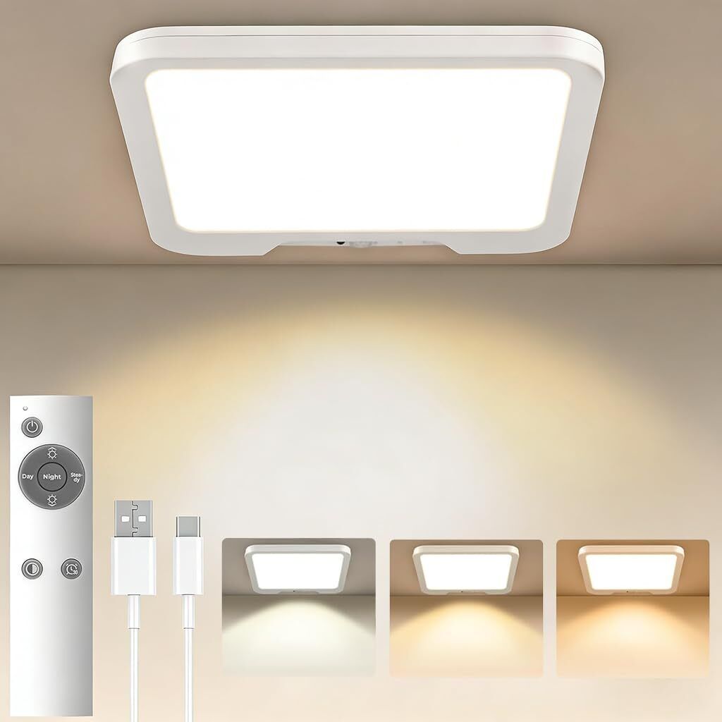 elephantboat USB C Rechargeable Motion Sensor Ceiling Light with Remote 400 Lumens Ceiling Light Ceiling Lamp-picture-27