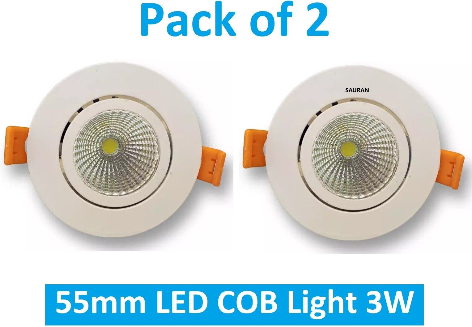 sauran Pack of 2 55mm LED COB Pure White Light 3W LEC10.2 (With Warranty) Ceiling Light Ceiling Lamp-picture-37