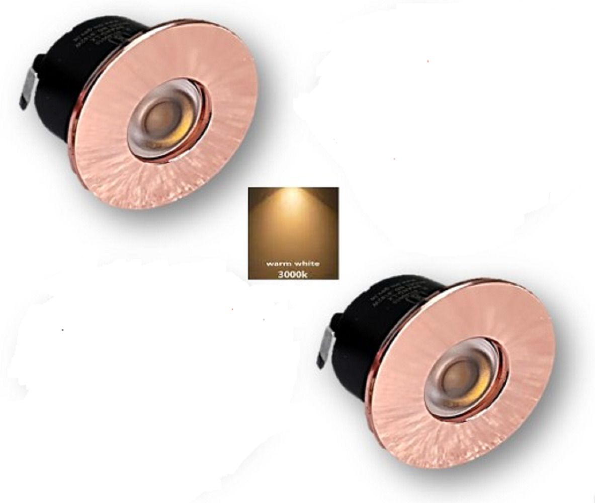 1W Rose Golden Finish Button Furniture Round,Pop Light (Pack of 2) (Warm White) Recessed Ceiling Lamp-image-24