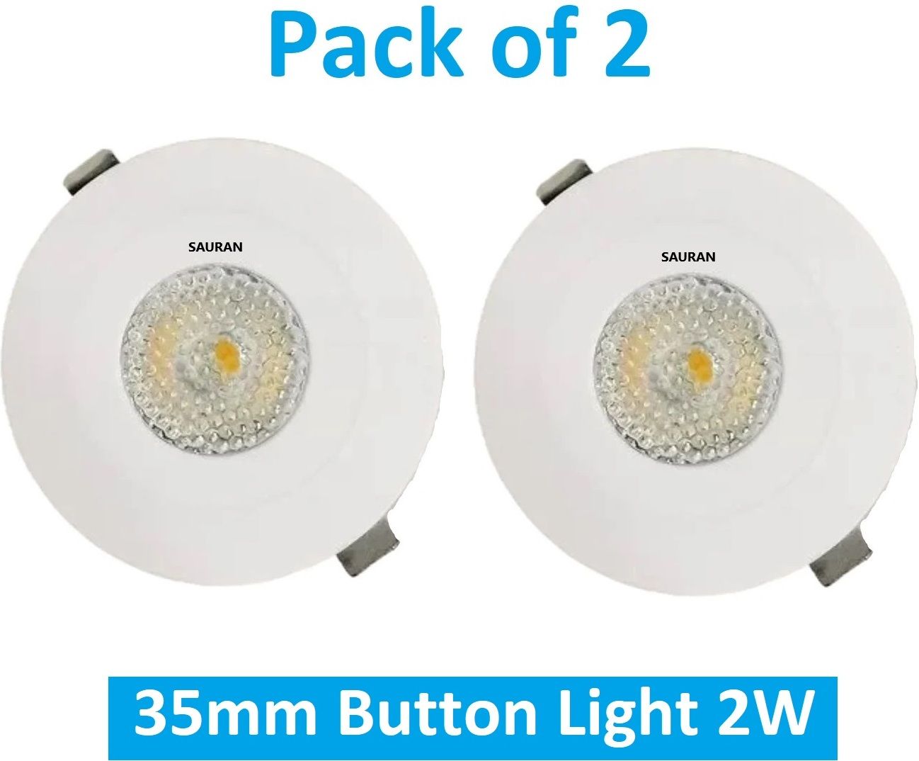 sauran Pack of 2 35mm LED Button Light 2W MBL5.2 Ceiling Light Ceiling Lamp-picture-45