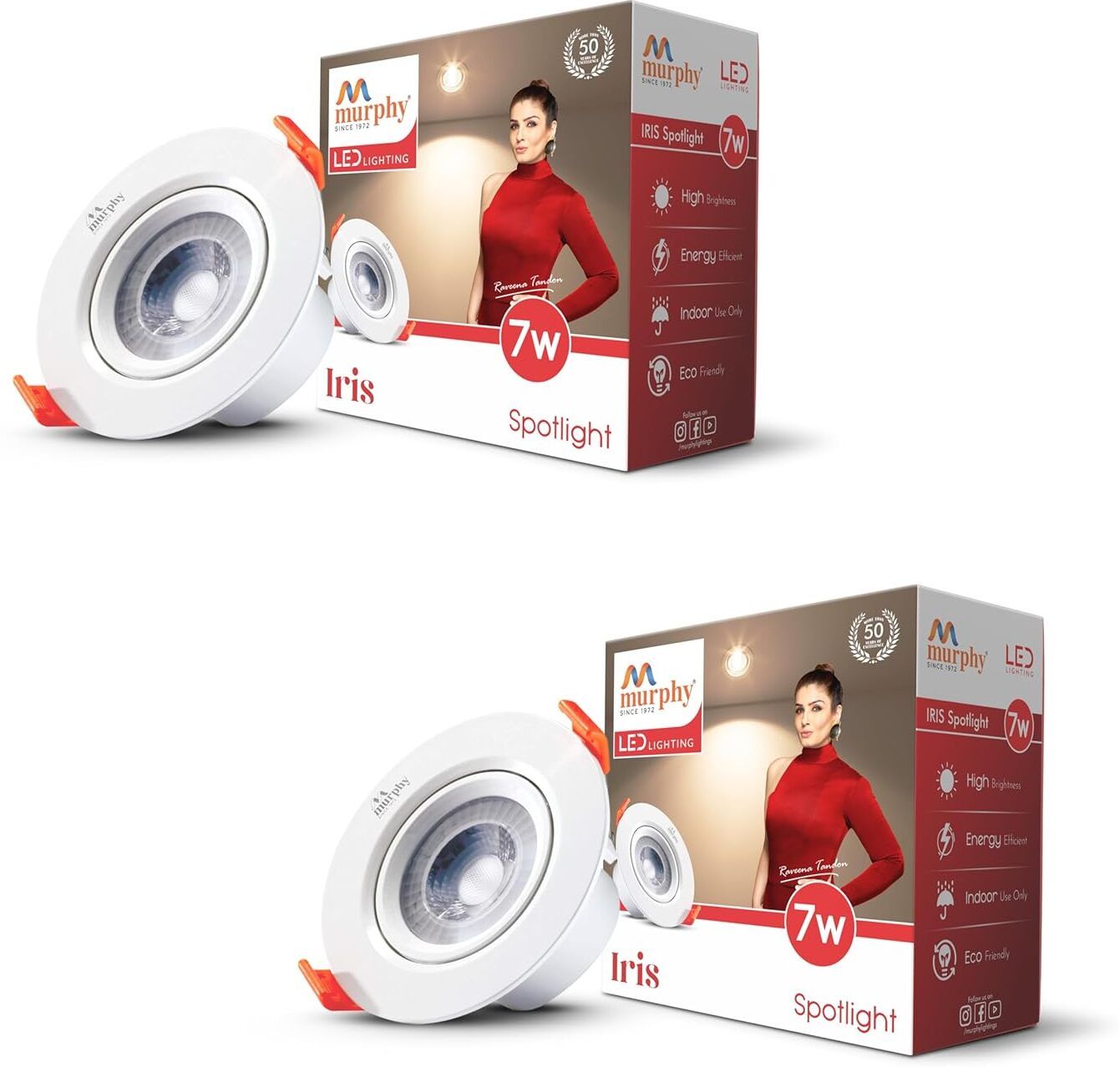 LED 7W IRIS CONCEALED BOX (Natural White, Pack of 2) Recessed Ceiling Lamp