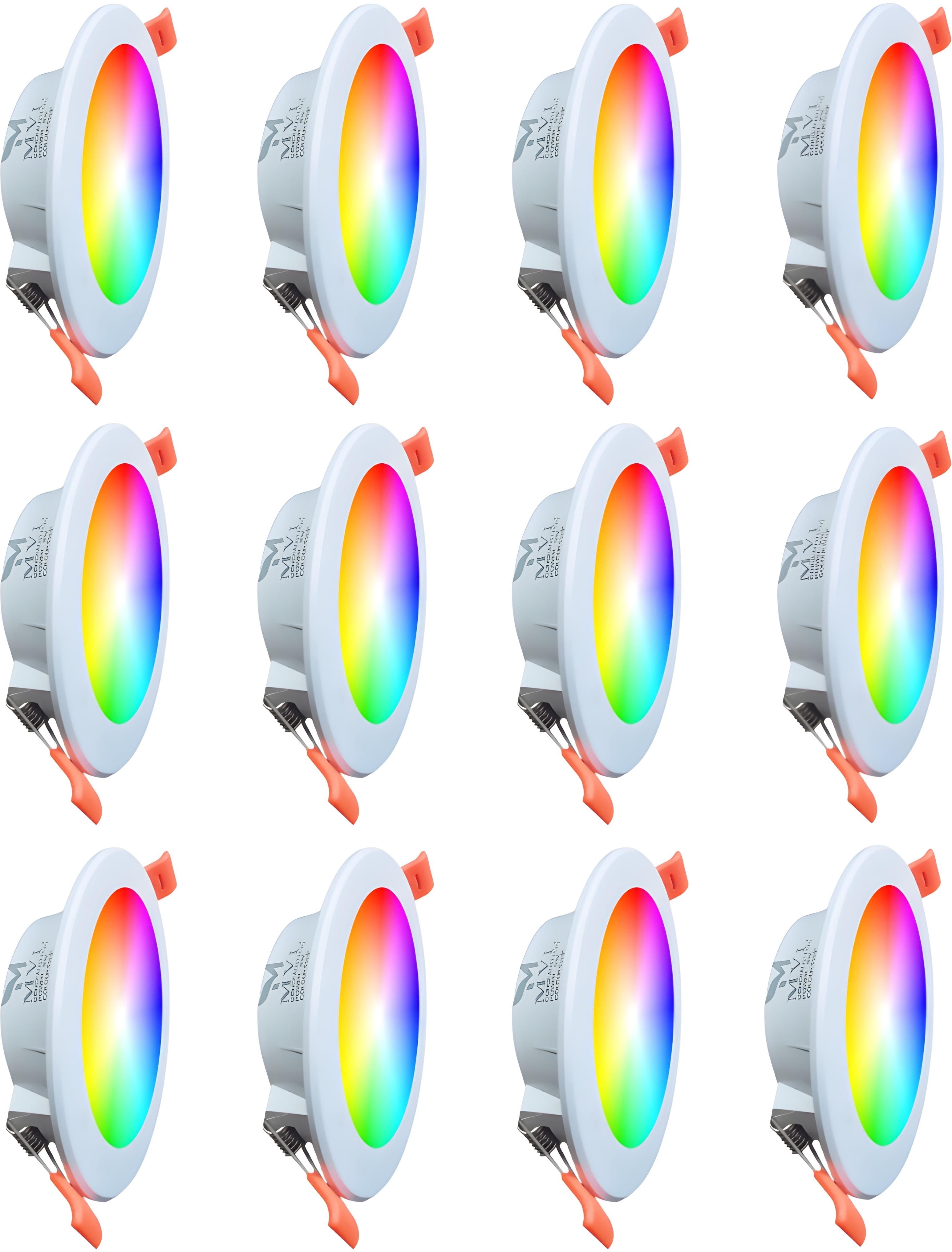 10-Watts Maxa 7-in-1 Multicolour Led Conceal Down Light Pack of 12 Ceiling Light Ceiling Lamp-image-10
