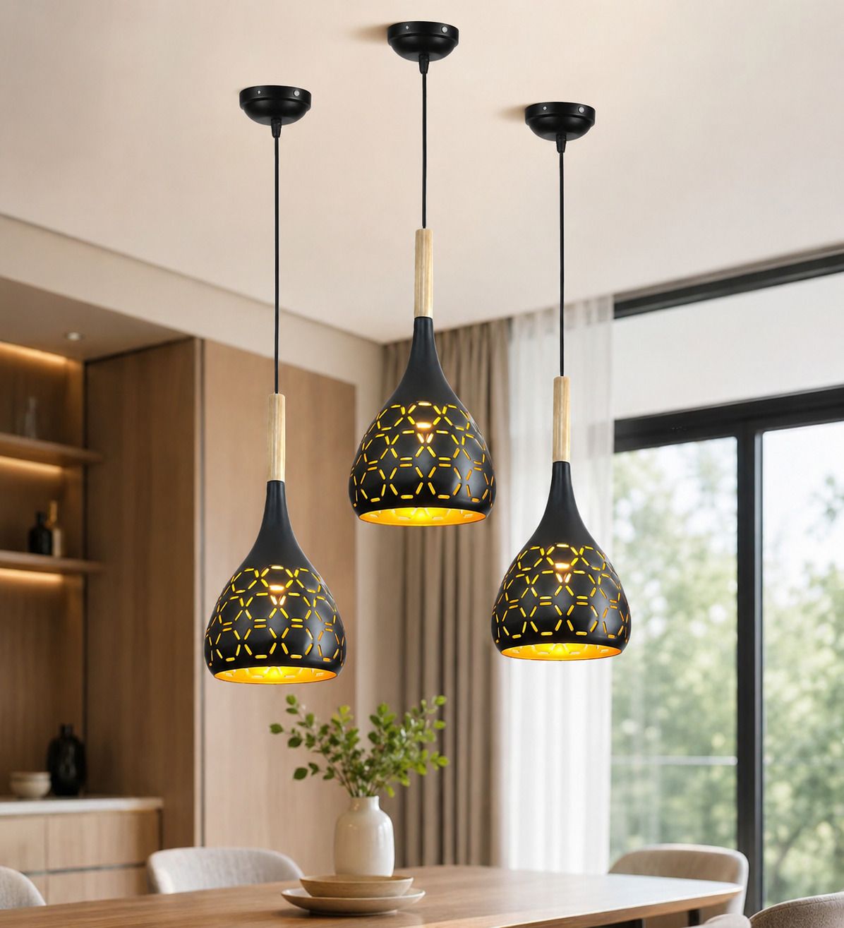 LEGEEN Hanging lights for Bedroom, Kitchen, Hall and Living room Black, Beige Ceiling Light Ceiling Lamp-image-47