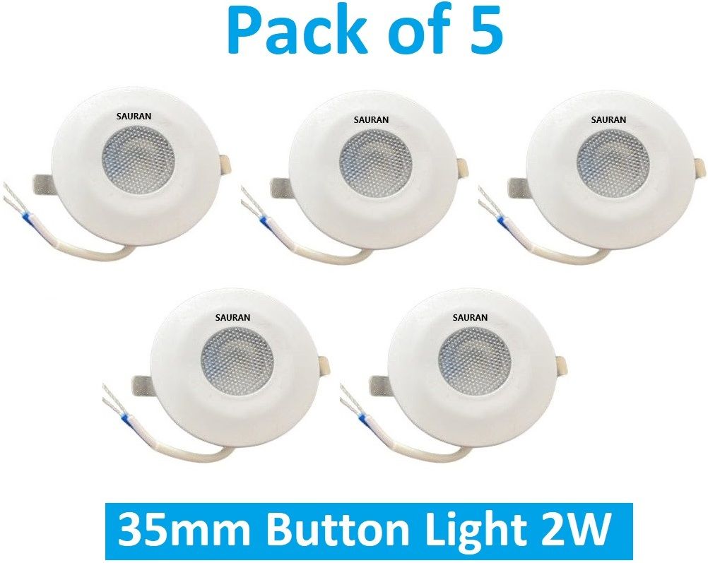 sauran Pack of 5 35mm LED Button Light 2W MBL13.3 Ceiling Light Ceiling Lamp-picture-28