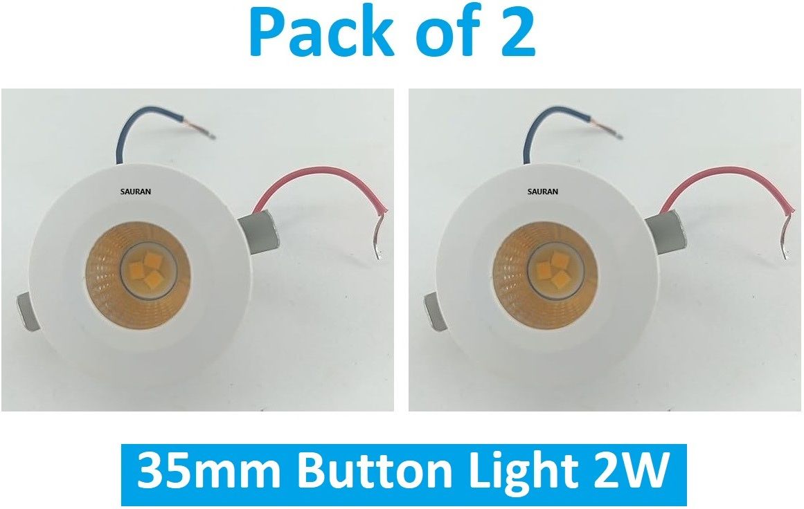 sauran Pack of 2 35mm LED Button Light 2W MBL3.2 Ceiling Light Ceiling Lamp-picture-27