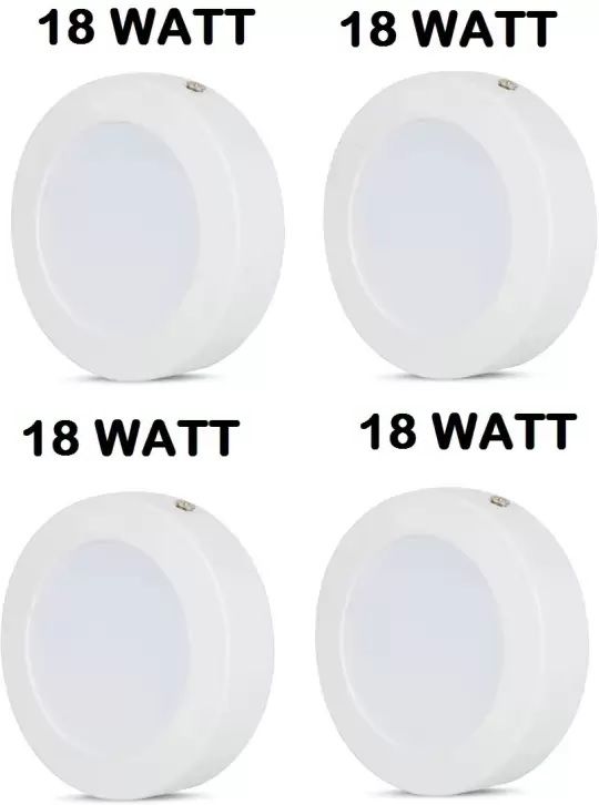 LED 18 Watt Round Surface Down Light White 4 pcs Recessed Ceiling Light Ceiling Lamp-image-9