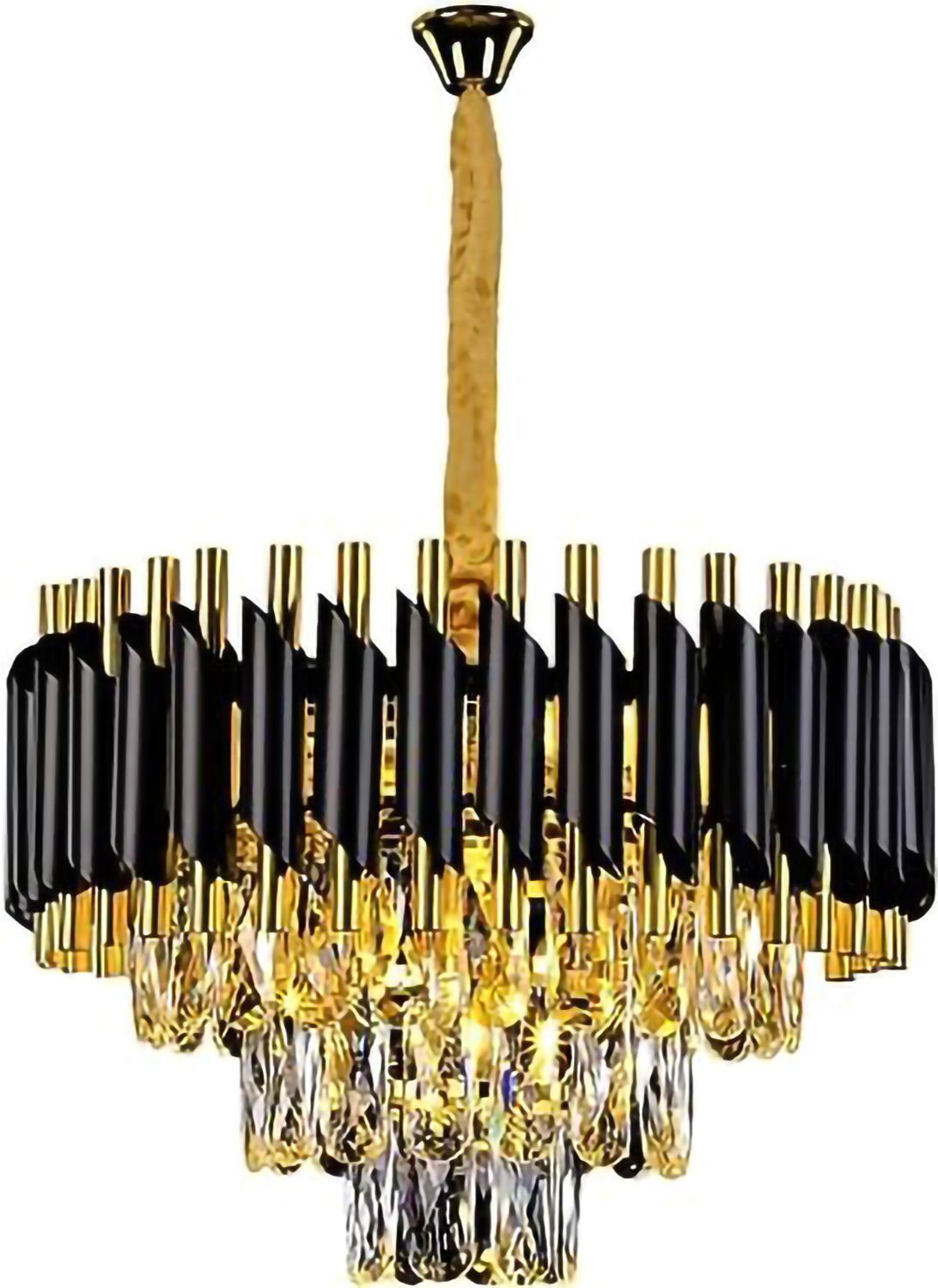 crystal Black Gold metal polish 300mm chandelier hanging ceiling pendant Light Chandelier Ceiling Lamp