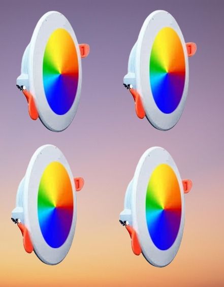 Maxa 10-Watts 7-in-1 Multicolour Round Led Conceal Down Light Pack of 4 Ceiling Light Ceiling Lamp-image-22