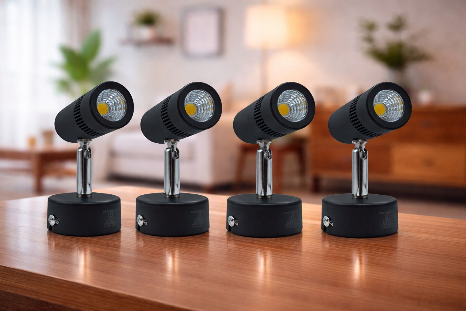 hbx LED Wall/Ceiling Surface Spot Light (3W) Adjustable Focus Light, COOL WHITE, 4 Spot Light Ceiling Lamp-picture-10