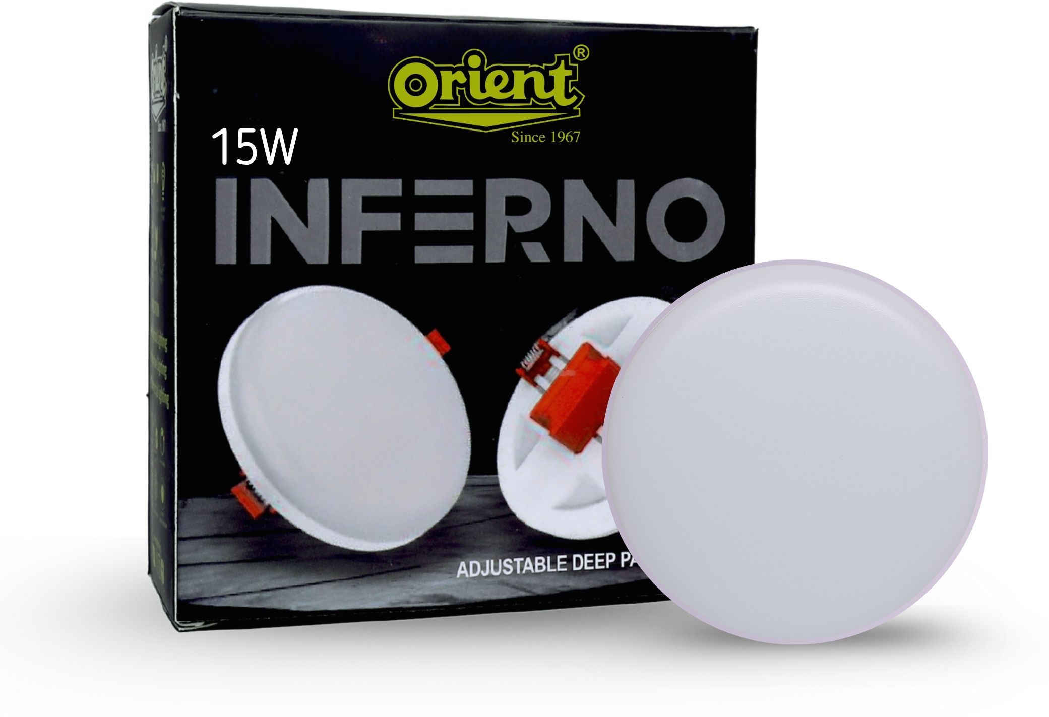 orient INFERNO ADJUSTABLE PANEL 15W 6K RD Recessed Ceiling Light Ceiling Lamp-picture-39