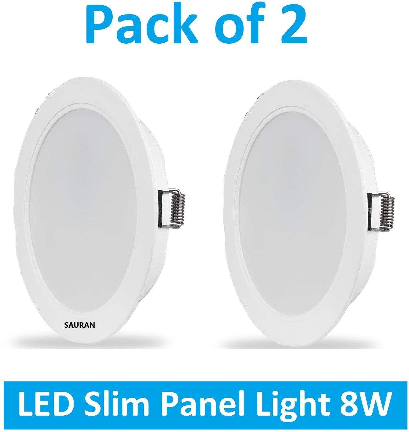 sauran Pack of 2 Round LED Slim Panel Natural White Light 8W LSP 5.2 (With Warranty) Ceiling Light Ceiling Lamp-picture-18
