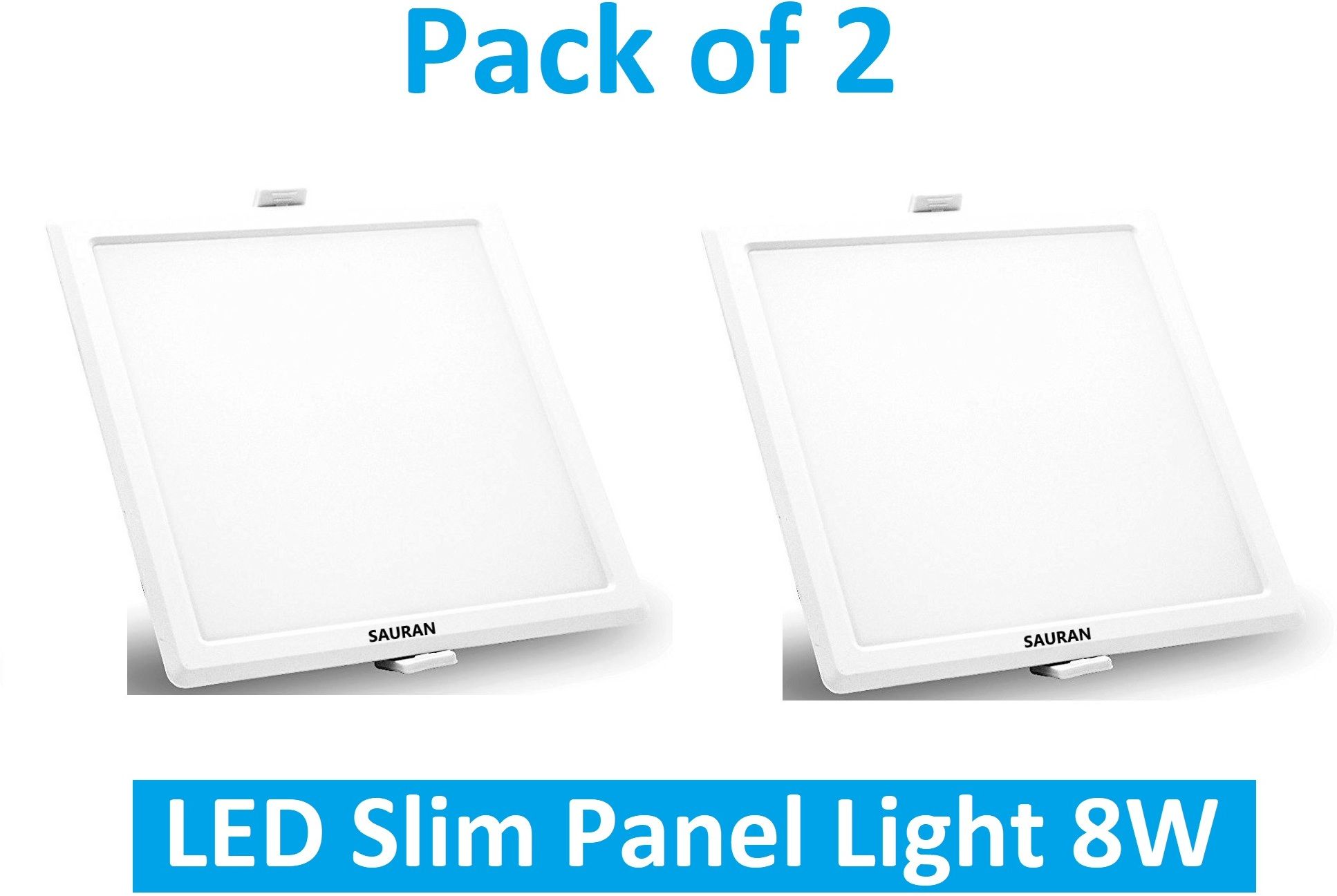 Pack of 2 Square LED Slim Panel Natural White Light 8W LSP 42.2 (With Warranty) Ceiling Light Ceiling Lamp-image-46