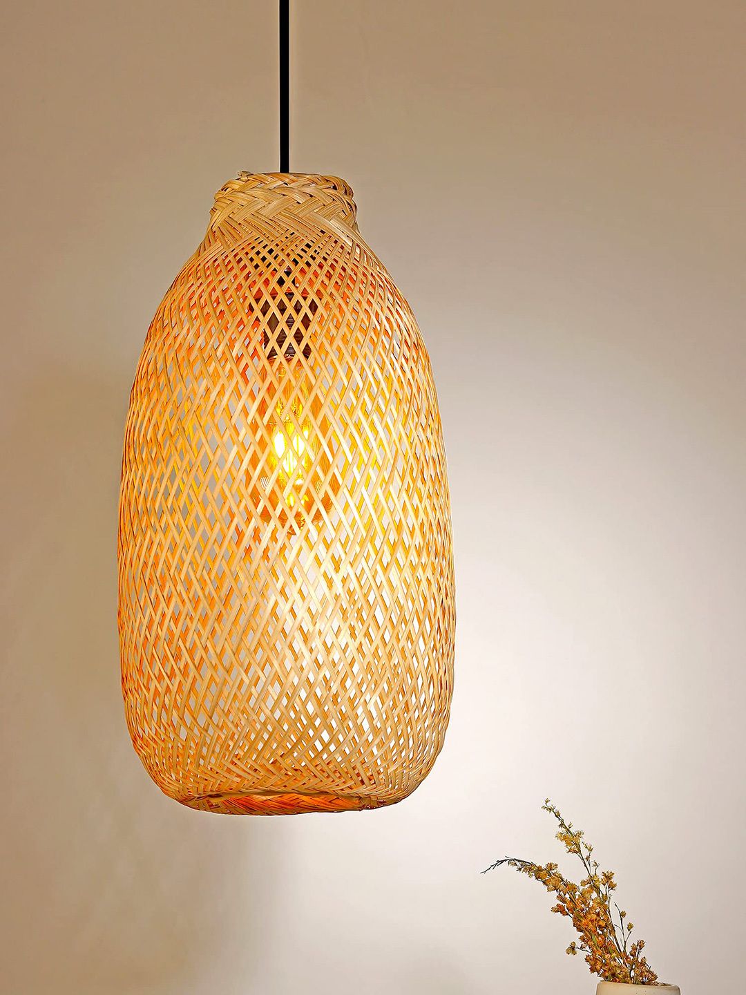 Boho Bamboo Hanging Light for Living Room Decoration Pendant Lamp Ceiling Lamp-image-38