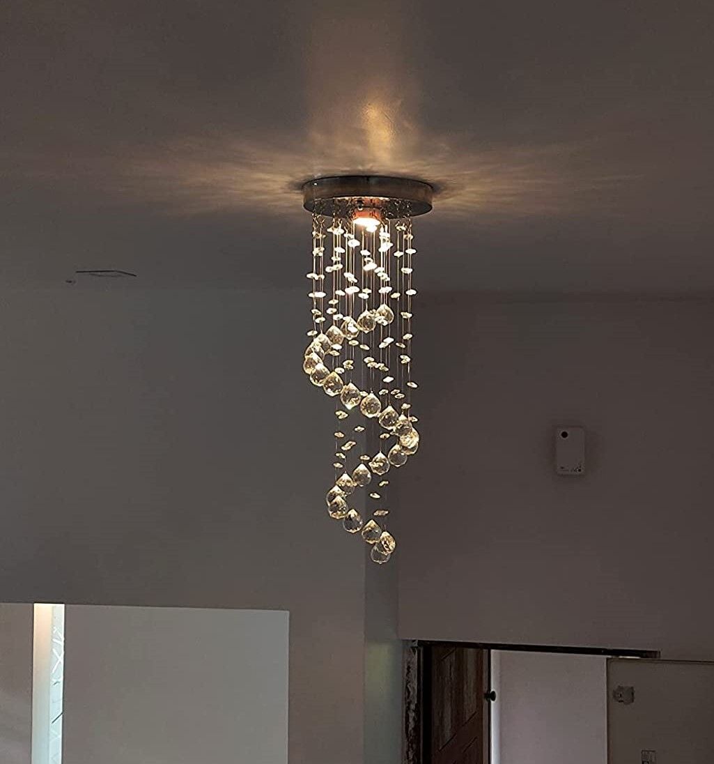 Spiral Shape Crystal Ceiling Chandelier for Hall,Bedroom,Hotel,Temple Ceiling Light Ceiling Lamp-image-30