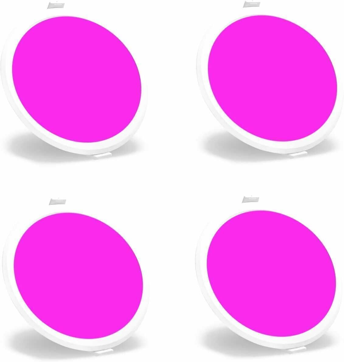 8 WATT LED ROUND PANEL LIGHT||DOWN LIGHT||CONCEAL LIGHT (pink)PACK OF 4 Recessed Ceiling Light Ceiling Lamp-image-1
