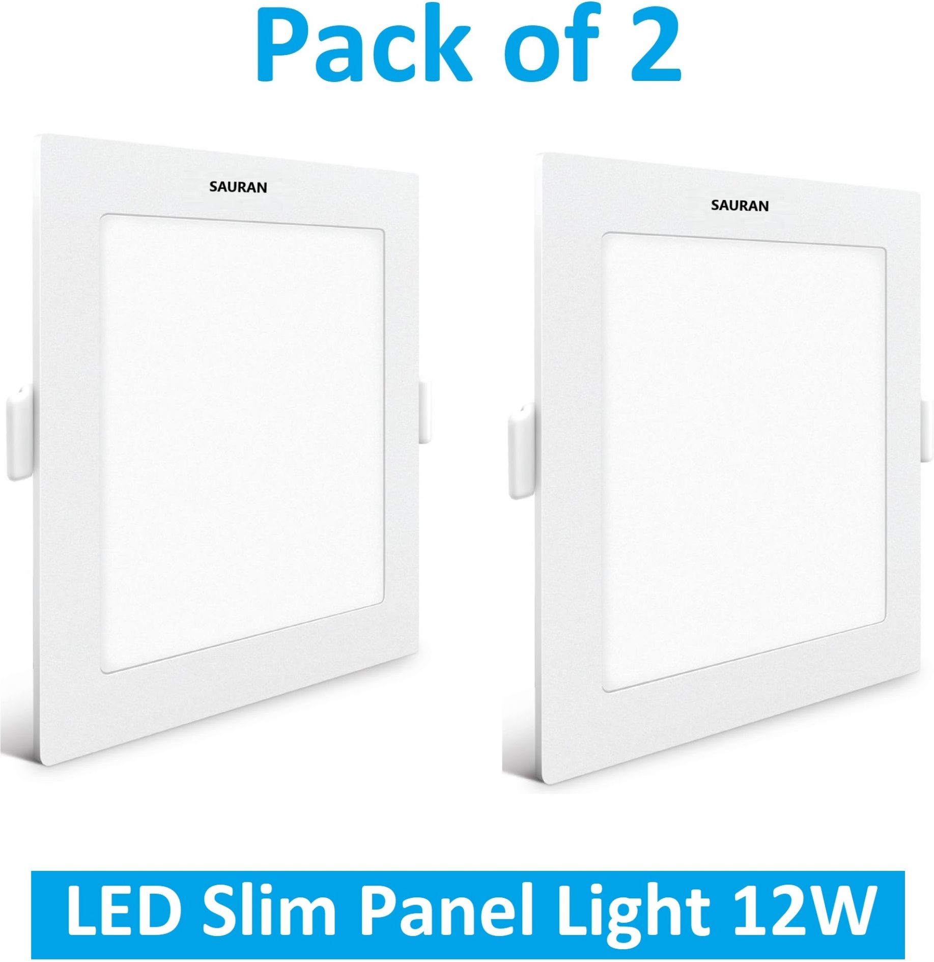 sauran Pack of 2 Square LED Slim Panel Natural White Light 12W LSP 49.2 (With Warranty) Ceiling Light Ceiling Lamp-picture-23