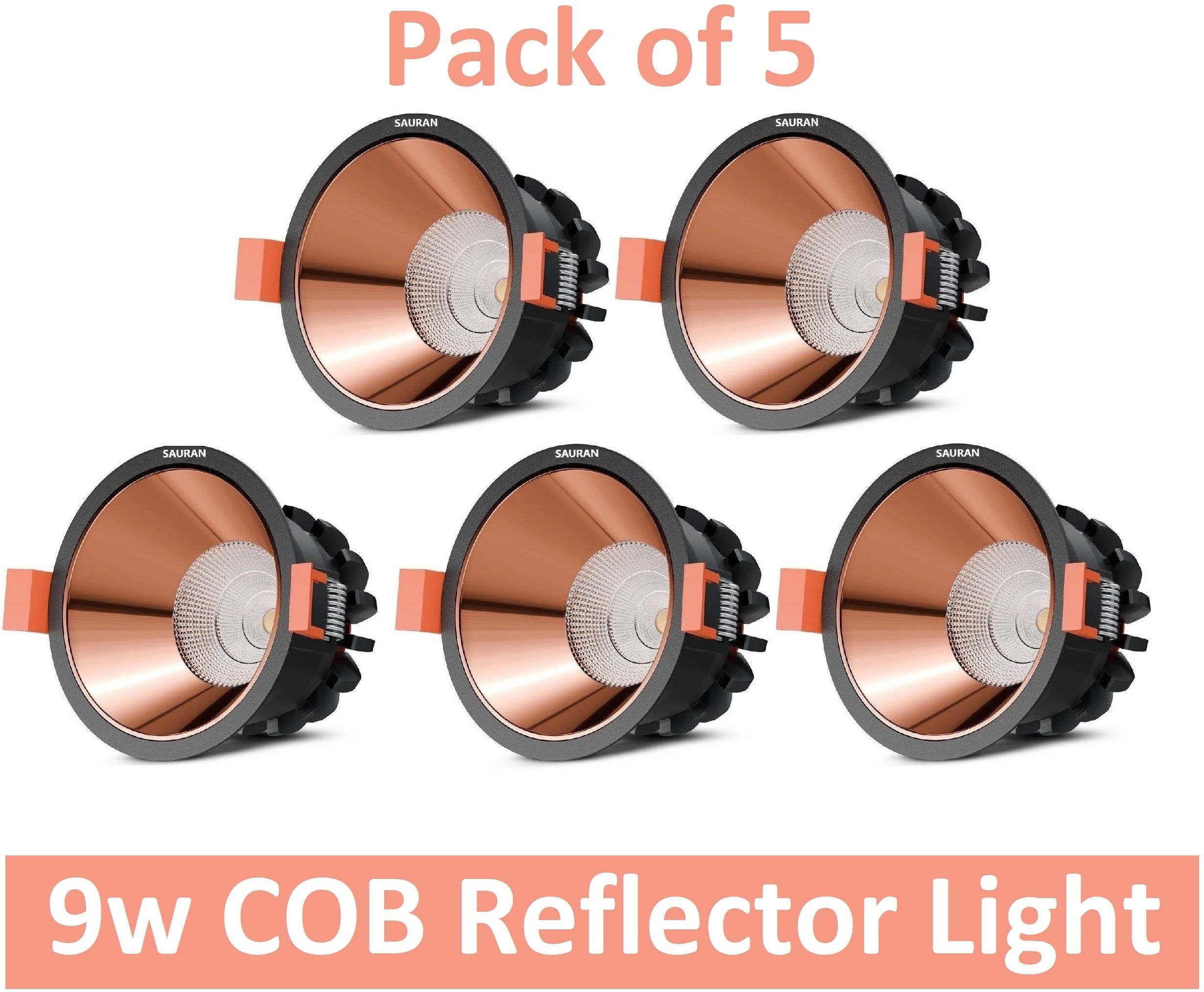 sauran Pack of 5 COB Reflector 9w LED Ceiling Light for Outdoor With Warrnty (CRL18.3) Recessed Ceiling Light Ceiling Lamp-picture-45