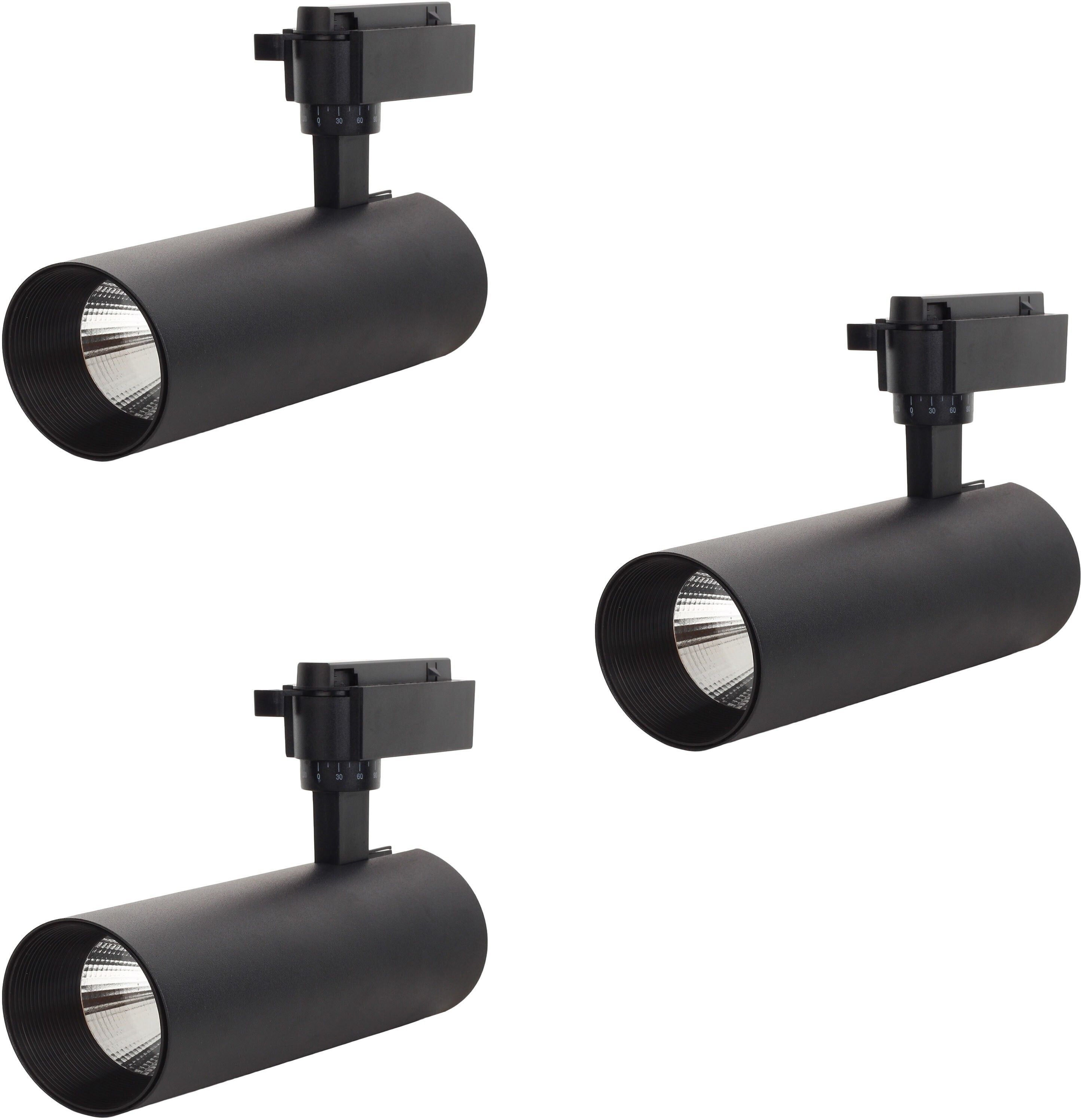 tryka Indoor 30W LED Black Body Spotlight track Light without trackway 0° to 330° Adjustable track LED/Warm White 3000K Aluminum Spot Light pack of 3 Track Lights Ceiling Lamp-picture-10