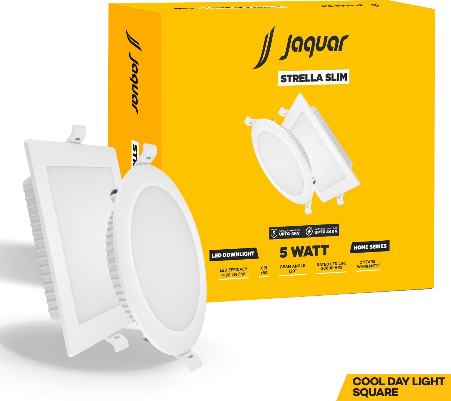 Strella Slim 5W Square Recess Down Light - Cool White (Pack of 1) Ceiling Light Ceiling Lamp