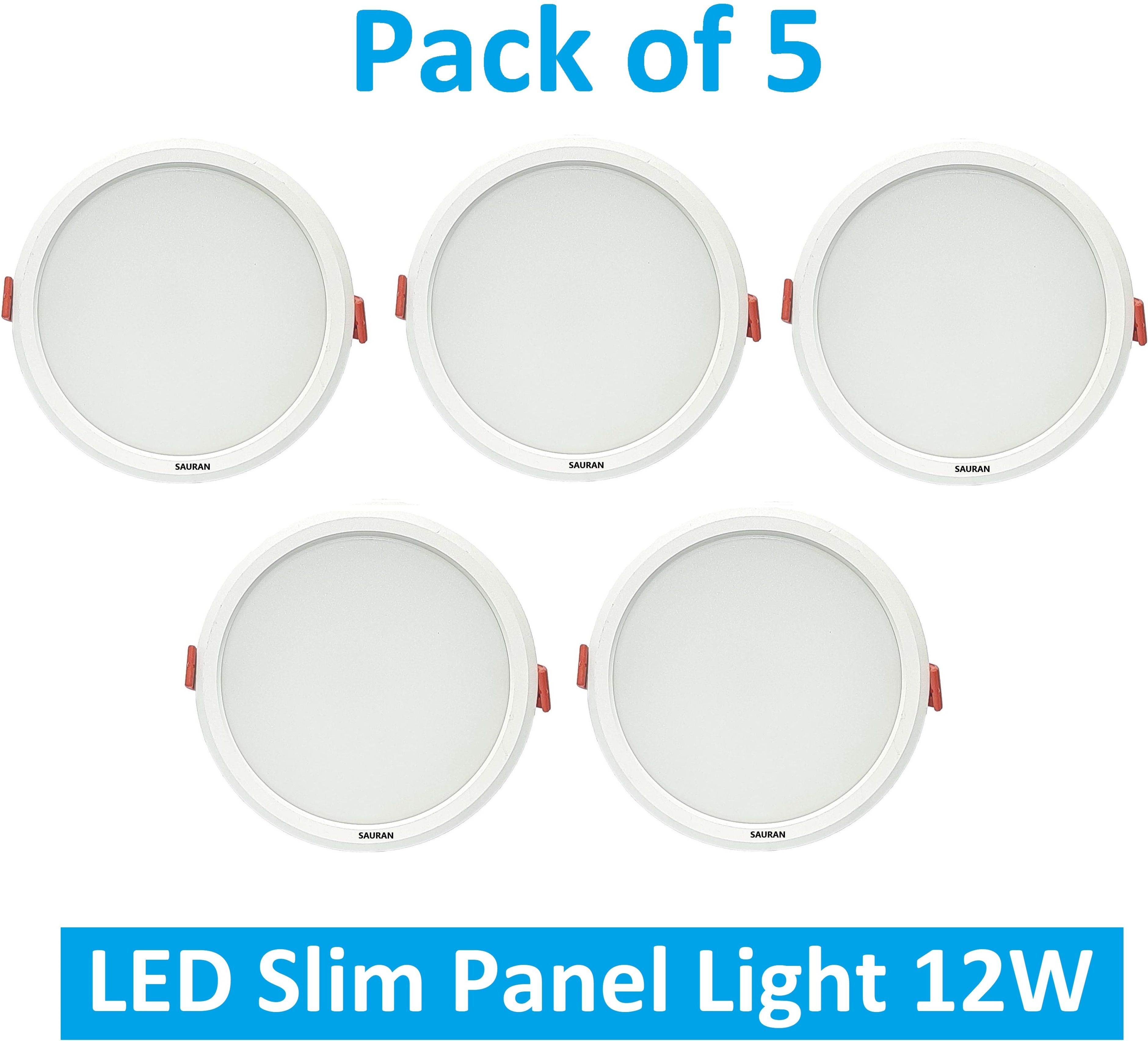 sauran Pack of 5 Round LED Slim Panel Natural White Light 12W LSP 14.3 (With Warranty) Ceiling Light Ceiling Lamp-picture-15