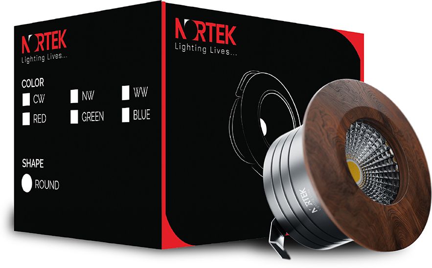 Prima 3W COB Downlight | Spot Light | Wooden Ring, Warm White-1PC Recessed Ceiling Light Ceiling Lamp-image-36