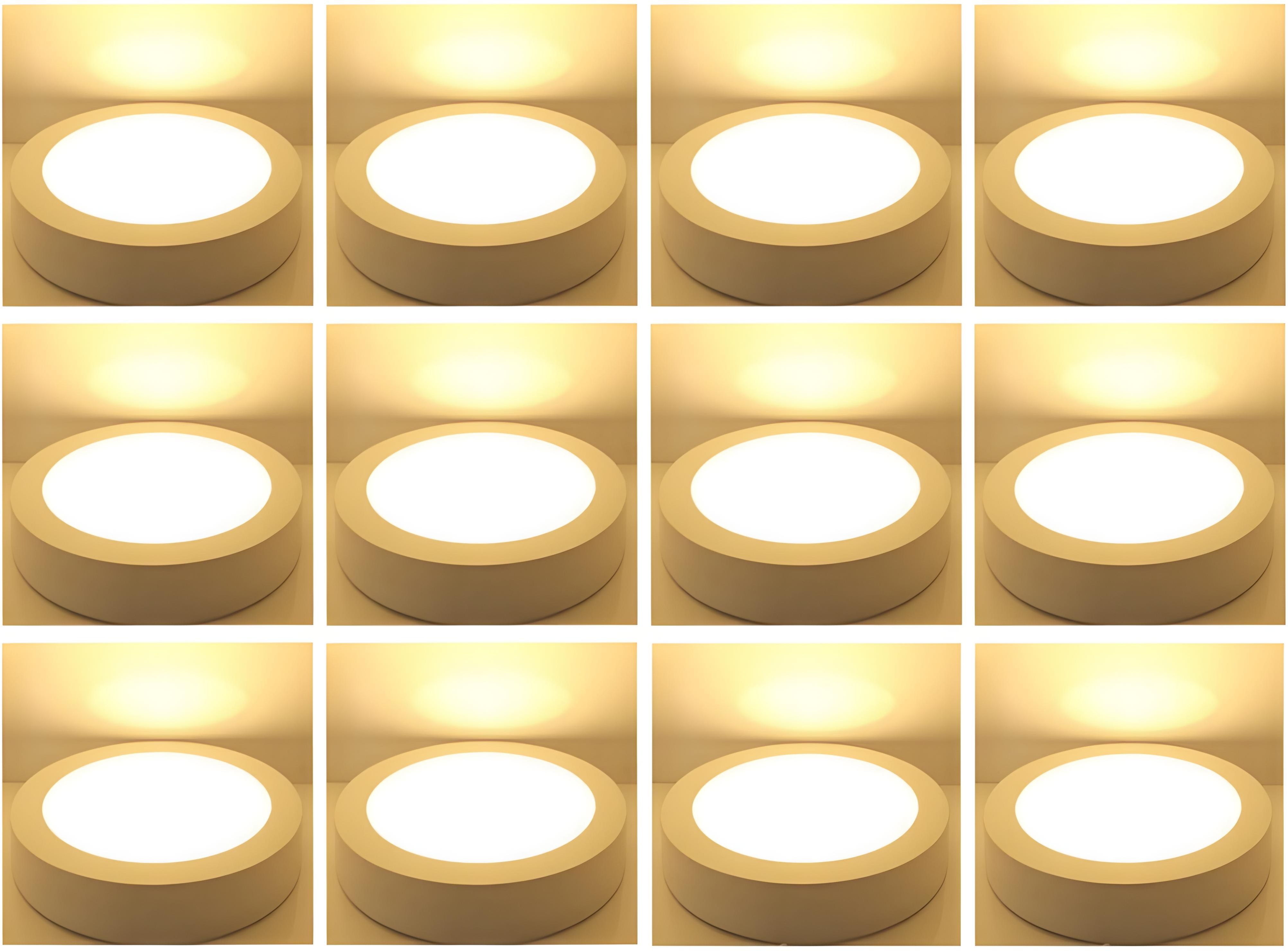 MVL LED 6W CBL Round Surface Down Light, Pack of 12 Warm White Ceiling Light Ceiling Lamp-picture-24