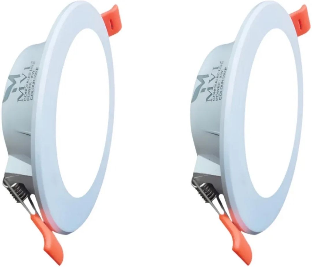 mvl 10W LED Concealed Ceiling Downlight | Round Panel Light | Cool White pack of 2 Ceiling Light Ceiling Lamp-picture-30