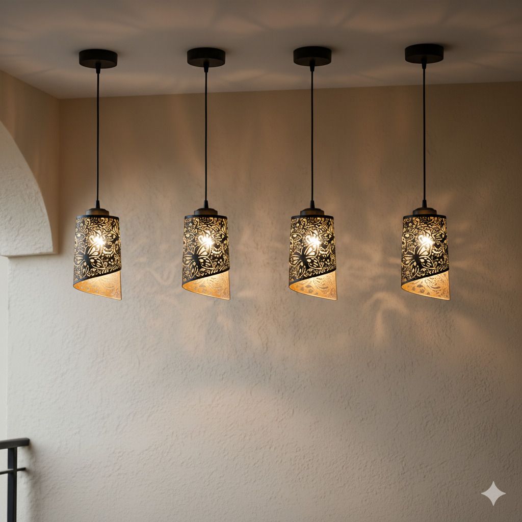 Combo of 4 Pendants Ceiling Lamp