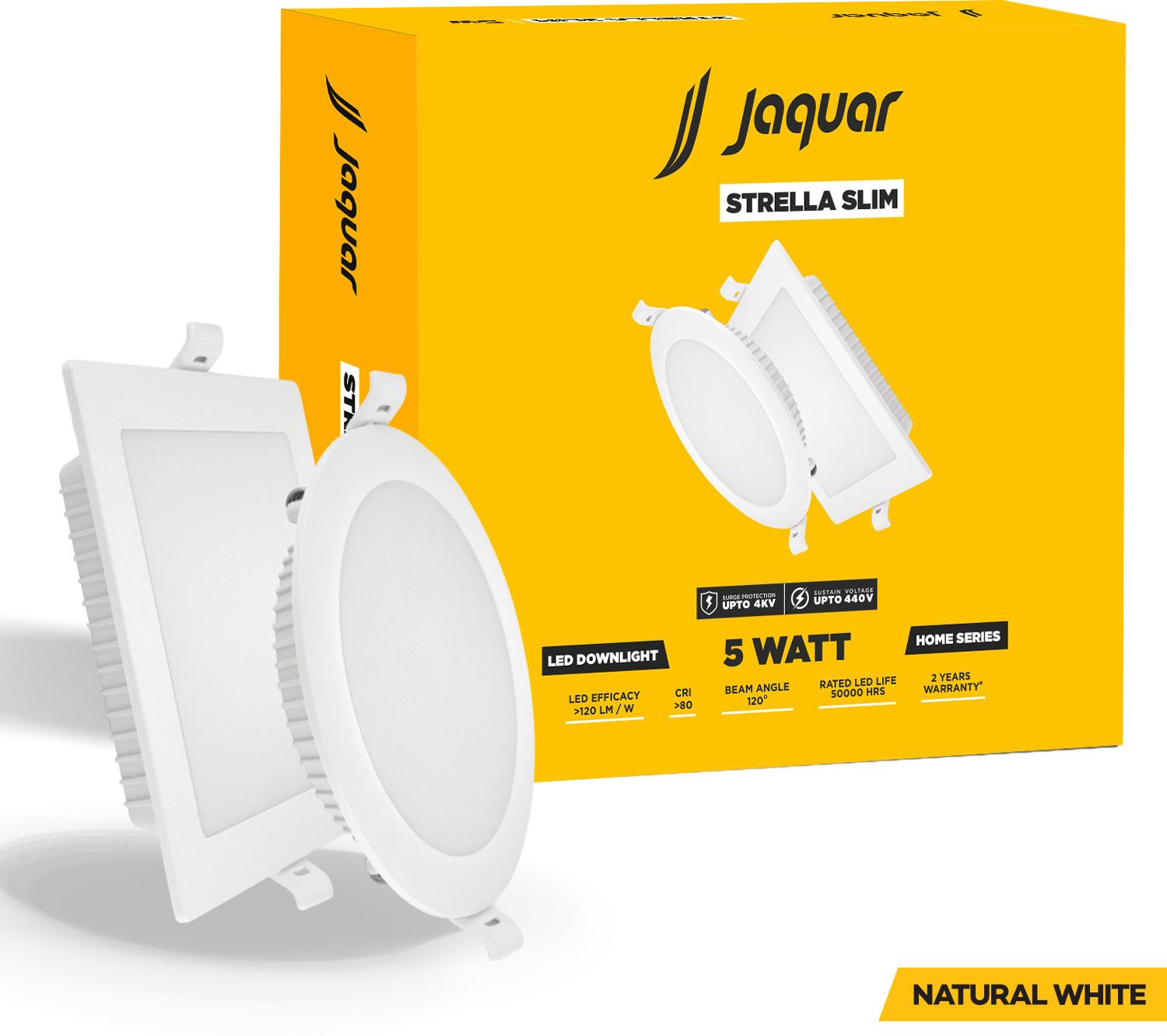 jaquar Strella Slim 5W Square Recess Down Light - Warm White (Pack of 1) Ceiling Light Ceiling Lamp-picture-18