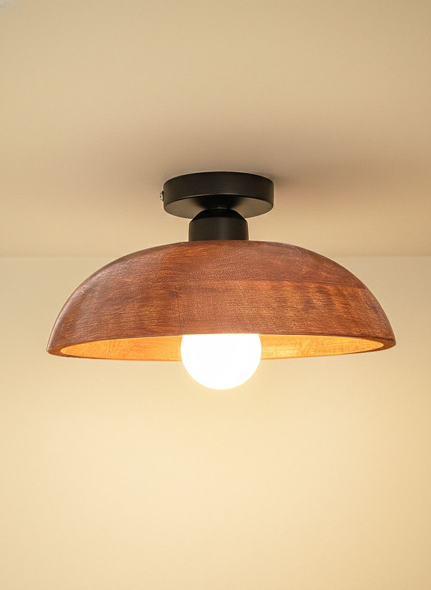 -LUCE CUPOLA - Wooden Handcrafted Celing Mount Lights for Living Room | Ceiling Light Ceiling Lamp-image-33