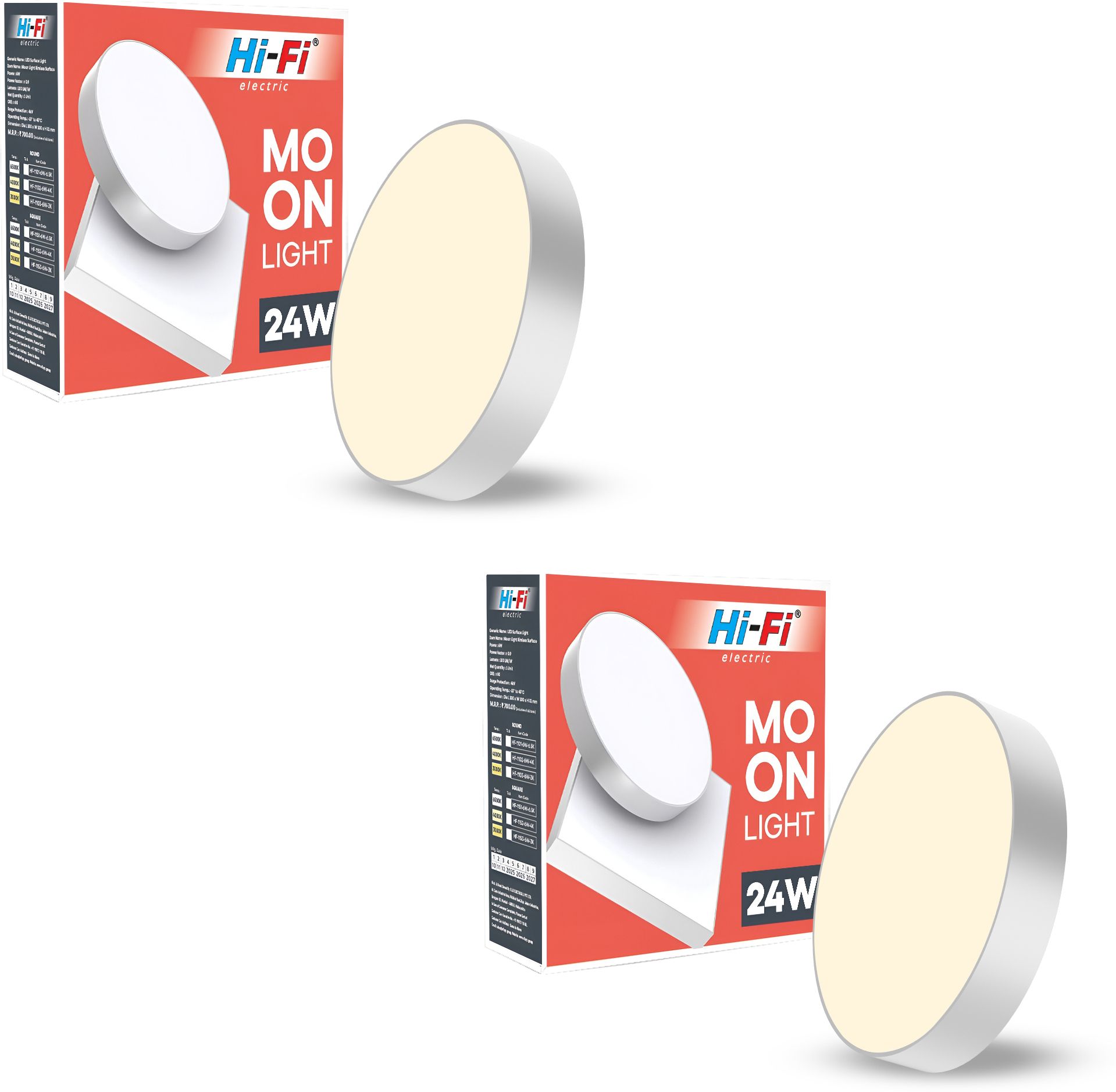 Moonlight 24W Rimless LED Surface Panel Round Light|2400 Lumens|Warm White Light Ceiling Light Ceiling Lamp-image-42