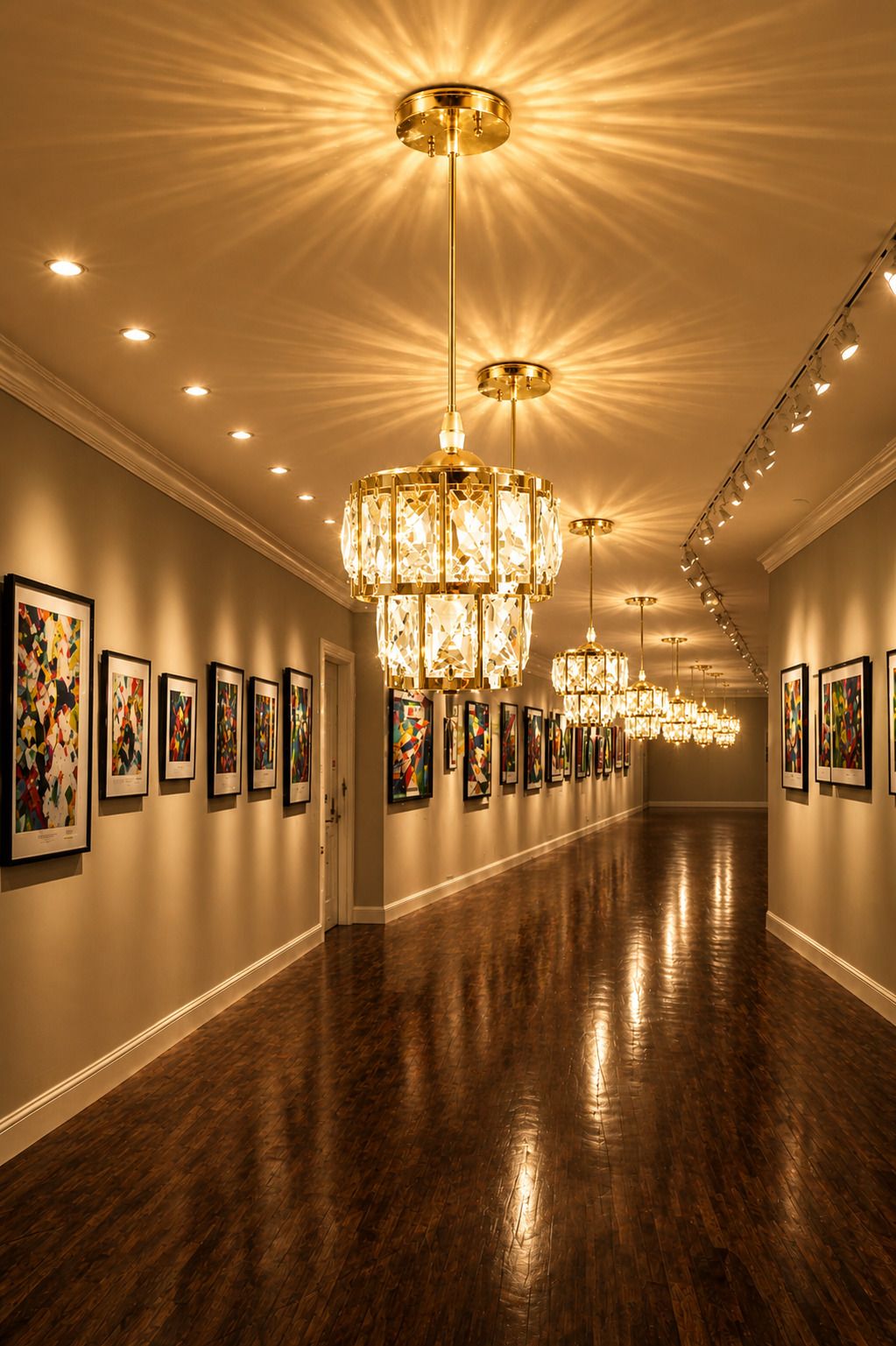 LED 9 Watt K9 Crystal Ceiling Lamp, Chrome, 3 Colors Light by Switching On/Off, Chandelier Ceiling Lamp-image-37