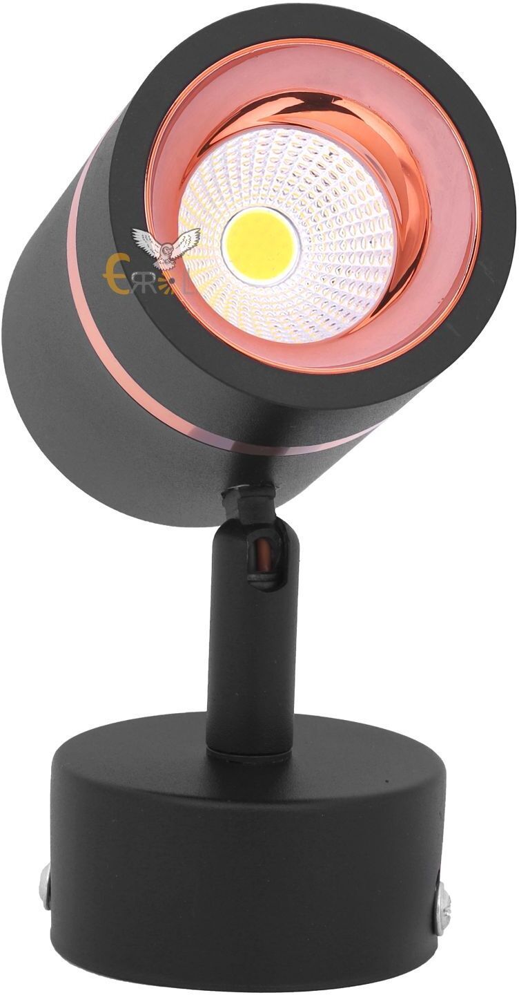 6-watt Black Rose Gold Ring focus light,Wall light,spot light,Color-Warm White Spot Light Ceiling Lamp