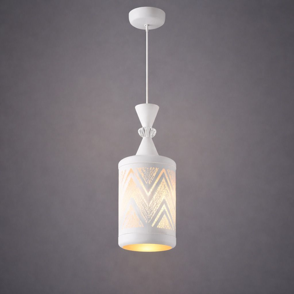 Homelite Metal white Laser-Cut Hanging Light without bulb Pendants Ceiling Lamp