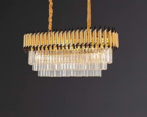 crystal Black Gold polish metal 600-300mm chandelier hanging ceiling jhoomer Chandelier Ceiling Lamp-image-48