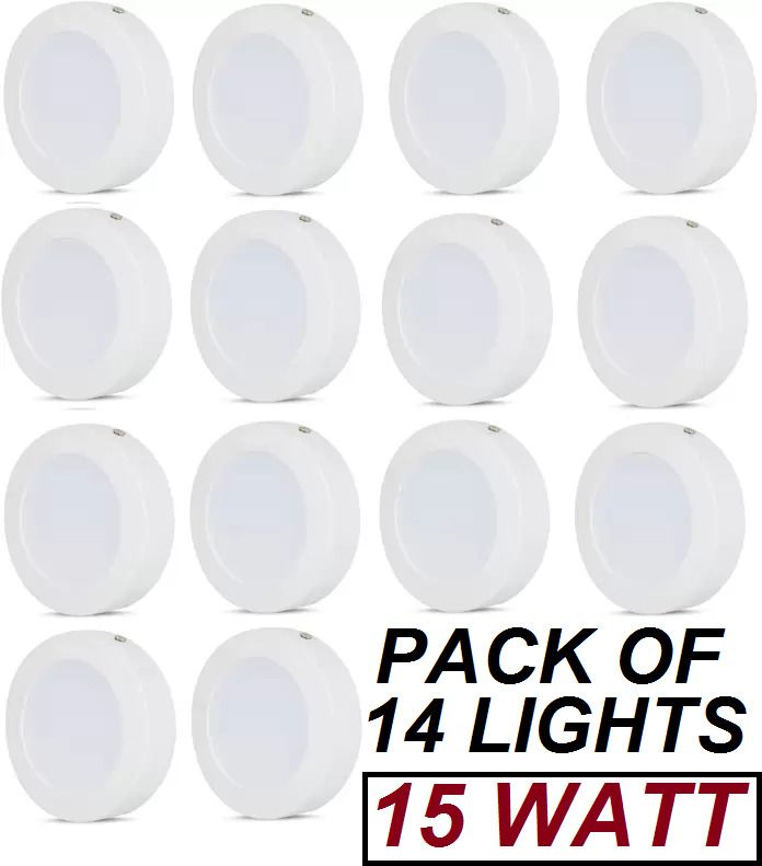 LED 15Watt CBL Round Surface Down Light White Pack of 14 Recessed Ceiling Lamp-image-10