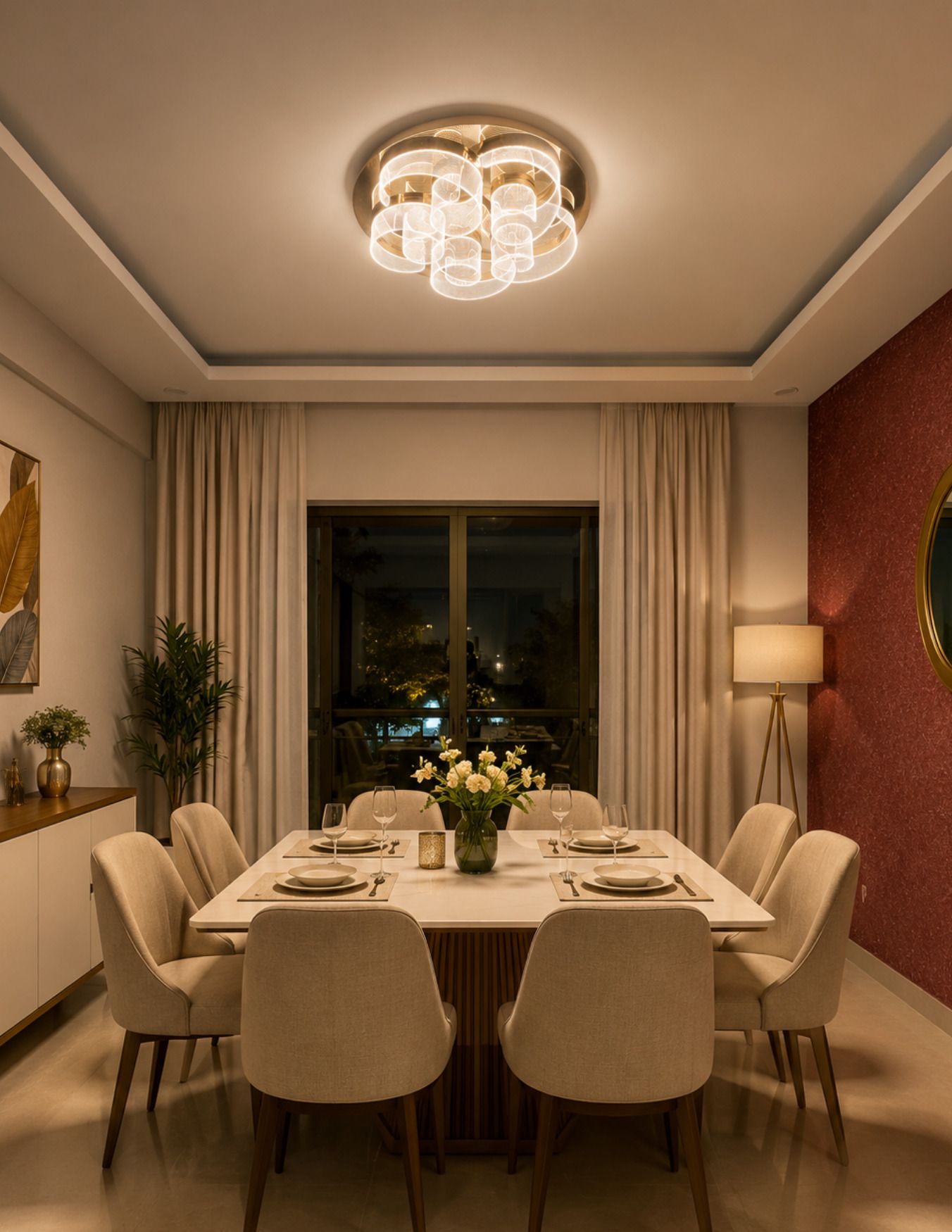 POWERLAM LED Ceiling Light with 3 Color Modes | Modern Acrylic Fixture Ceiling Light Ceiling Lamp-picture-4