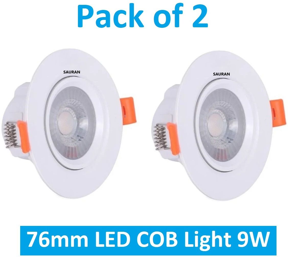 sauran Pack of 2 76mm LED COB Pure White Light 9W LEC14.2 (With Warranty) Ceiling Light Ceiling Lamp-picture-10