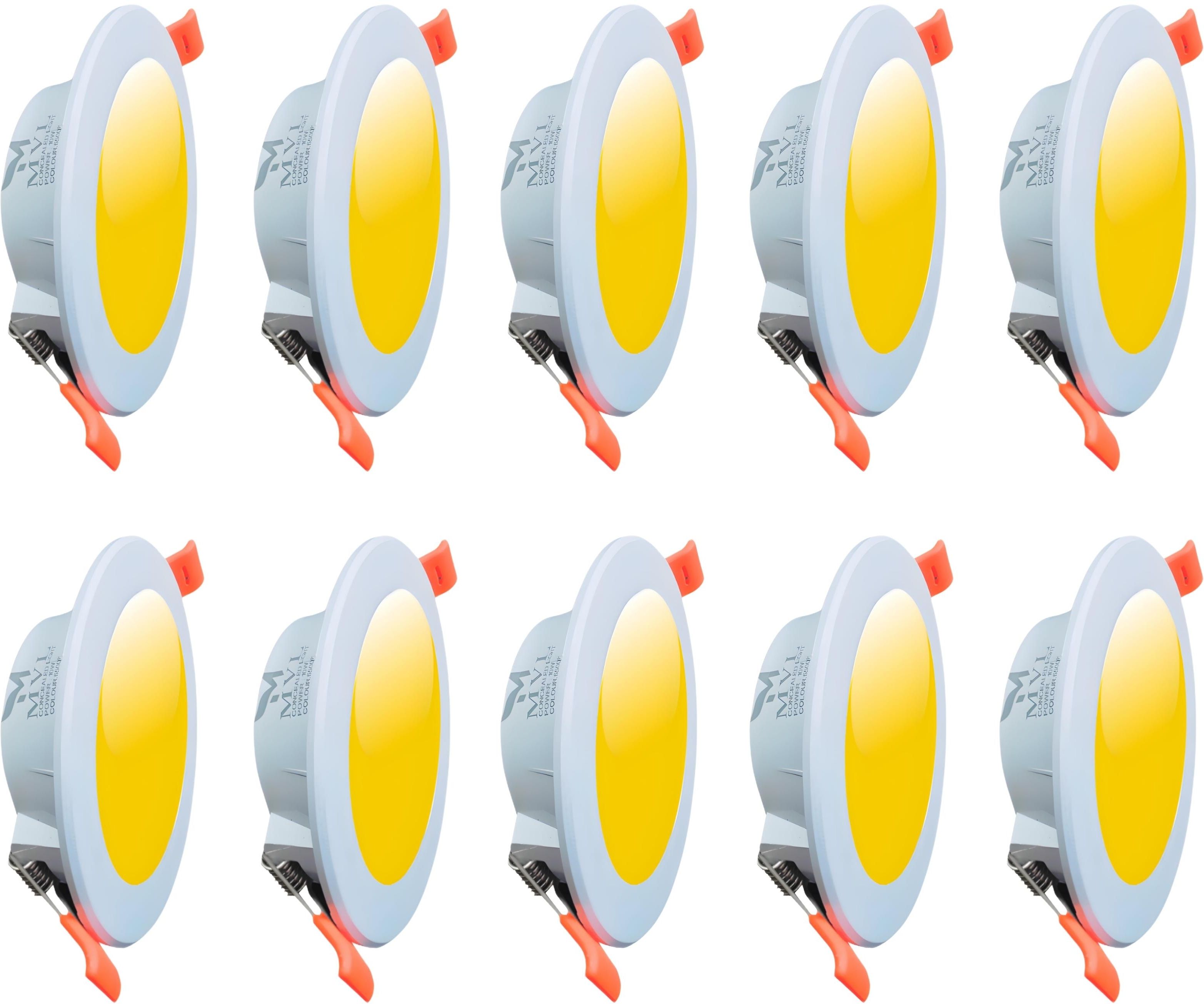 10W Maxa Bright Round LED Conceal Down Light (Warm White - Yellow) Pack of 10 Ceiling Light Ceiling Lamp-image-40