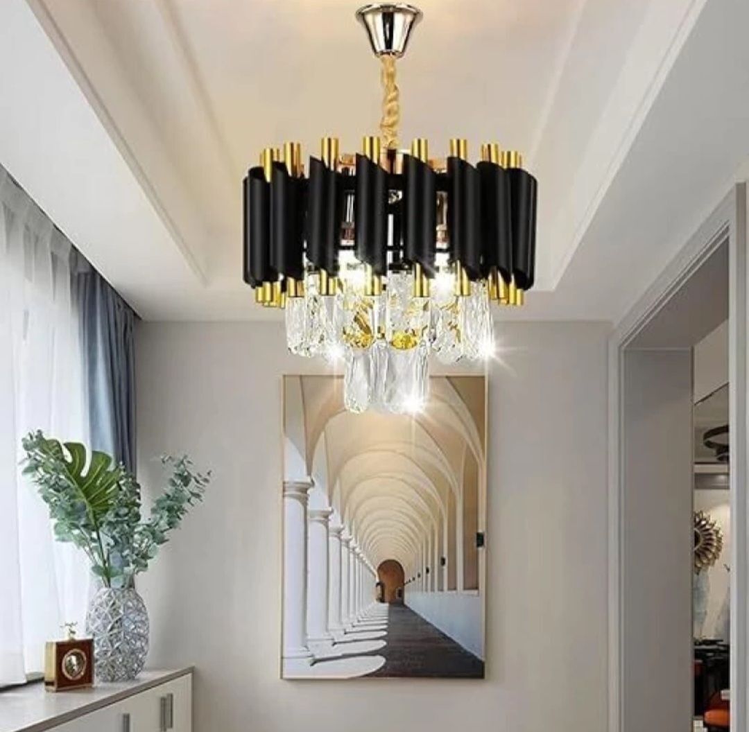 Modern 300mm black gold chandelier light fixture 12 inch chandelier ceilig light Ceiling Light Ceiling Lamp-image-3
