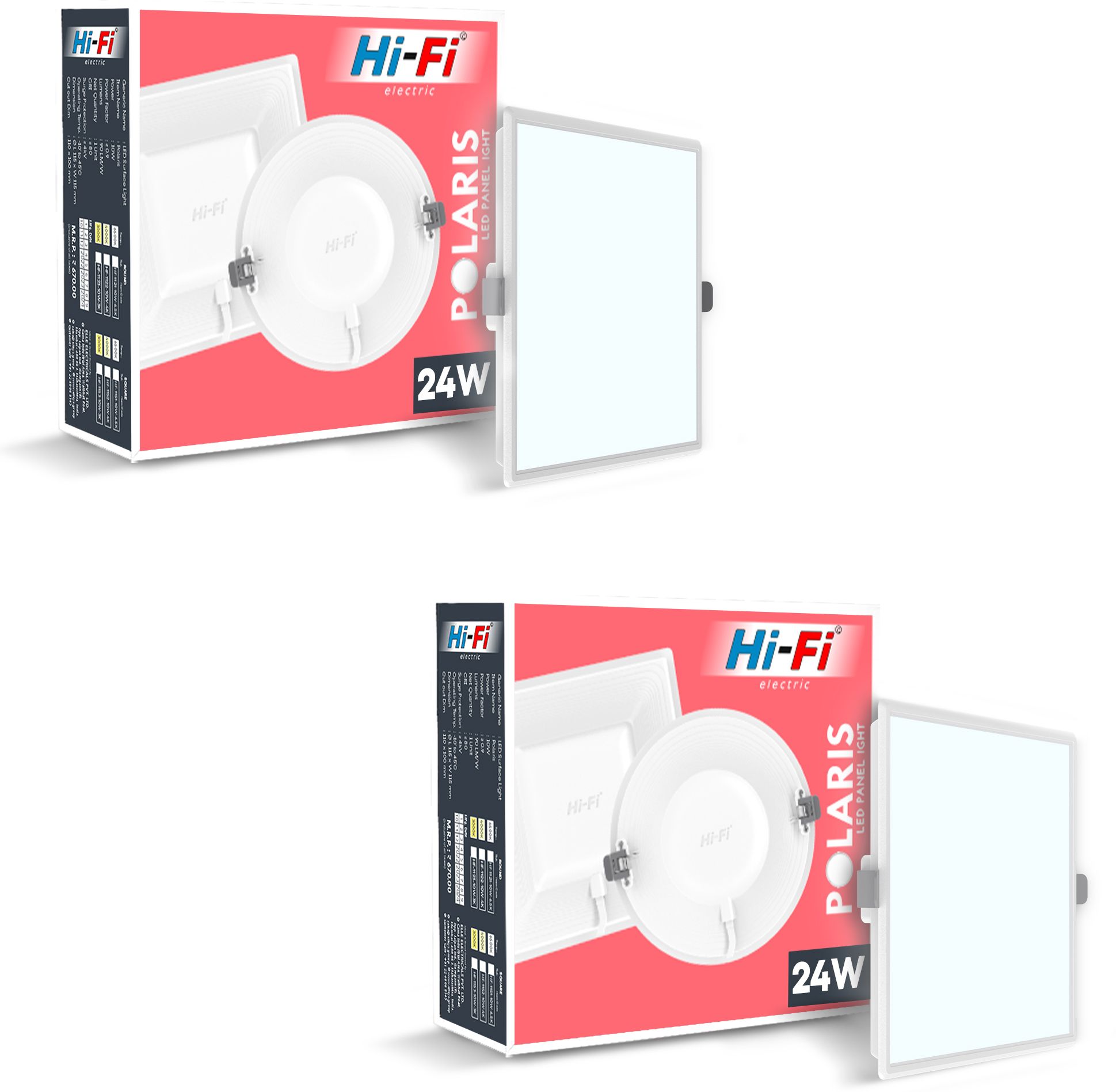 hi-fi 24 Watt Panel Light With Inbuild Driver ( Cool White ) Surface Ceiling Light Ceiling Lamp-picture-43
