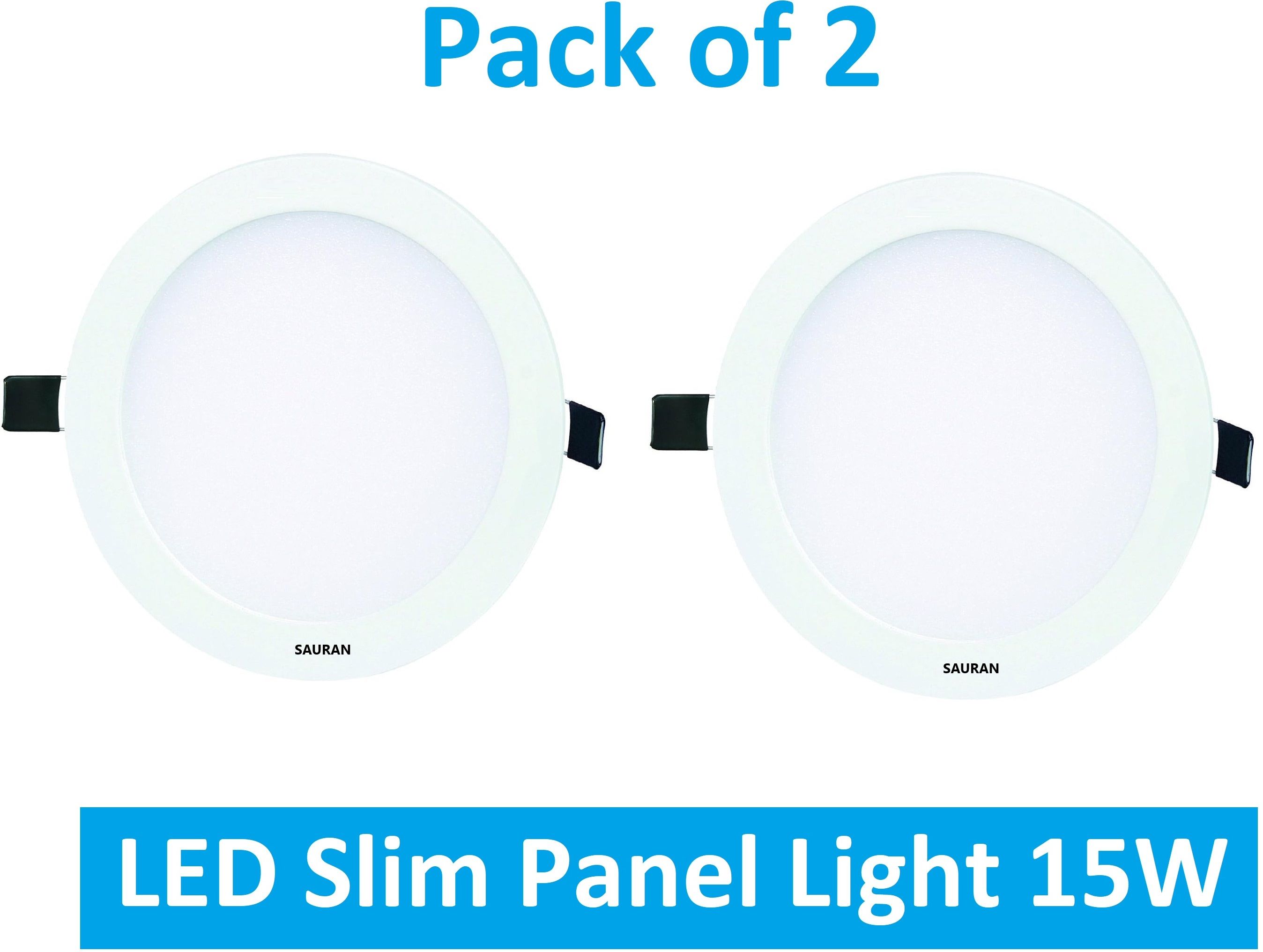 sauran Pack of 2 Round LED Slim Panel Natural White Light 15W LSP 22.2 (With Warranty) Ceiling Light Ceiling Lamp-picture-37